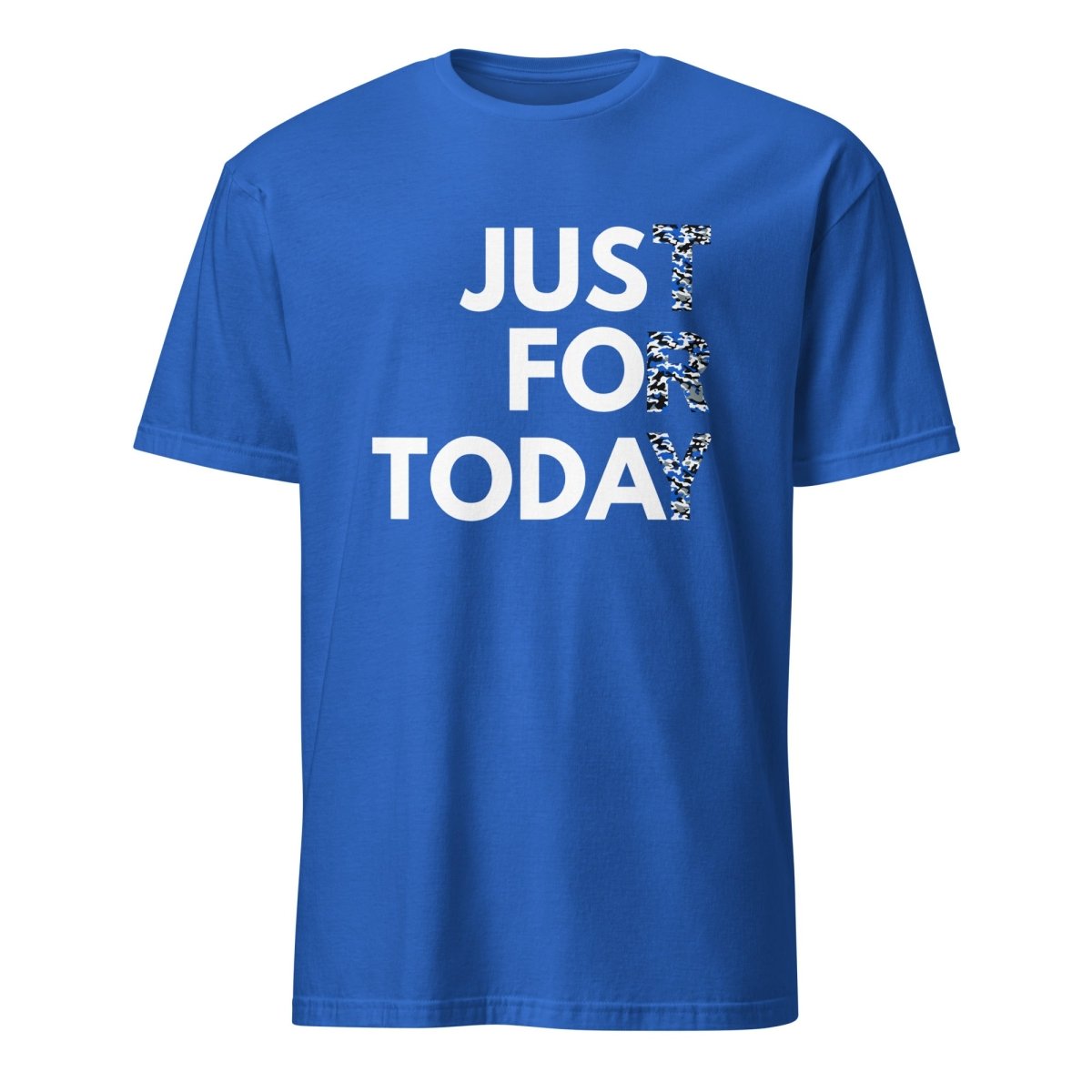 Just For Today Camouflage Unisex Essential T-Shirt - Bold Recovery Apparel for AA Meetings & Sober Living | Comfortable Addiction Recovery Clothing for Men & Women
