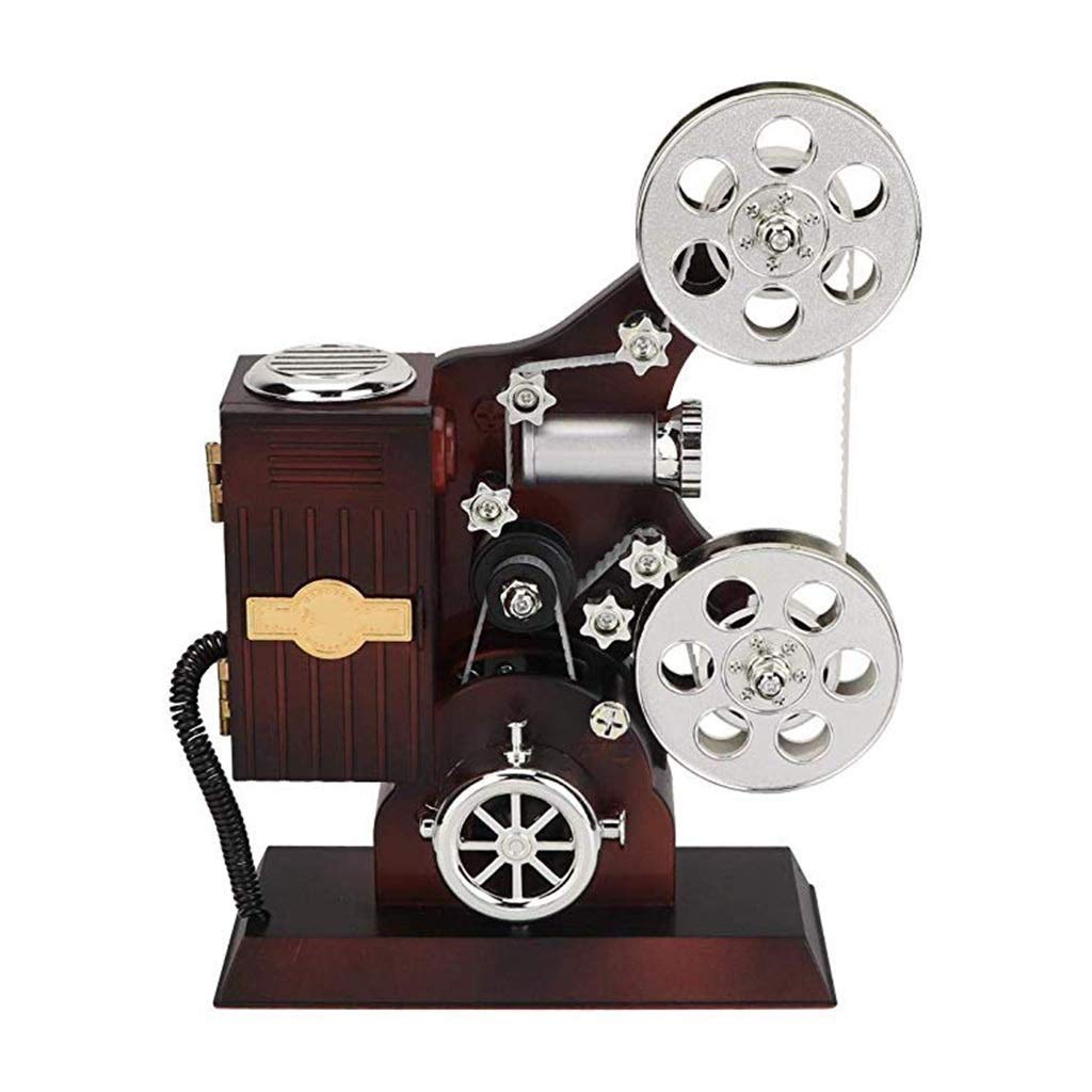 Vintage Music Box Projector - Mini Classical Mechanical Jewelry Box with Overhead Projector | Perfect for Home Décor, Gift Giving & Romantic Ambiance