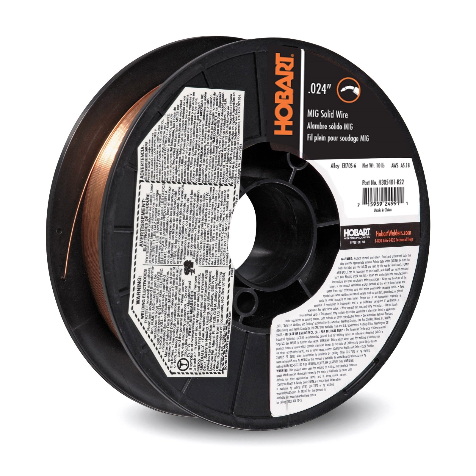 Hobart ER 70S6 MIG Welding Wire .024