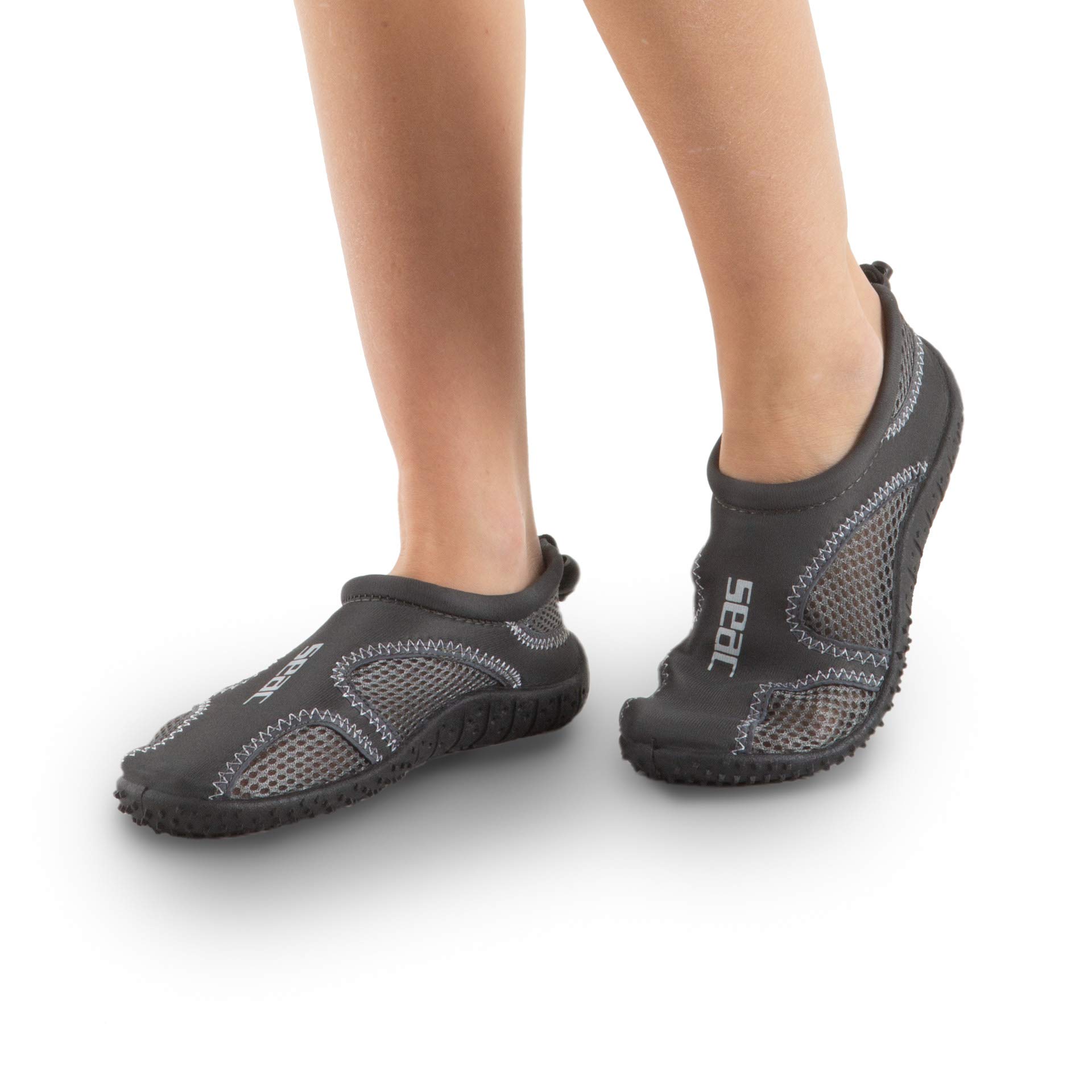 SEAC Baby Sand & Water Shoes for Adults and Kids - Quick Dry, Lightweight, Non-Slip Pool & Beach Shoes for Swimming, Surfing, and Water Sports - Black, One Size
