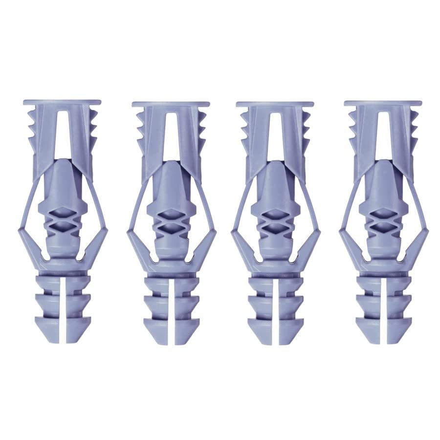 50 Pack #10 Blue Plastic Wall Anchors - Heavy Duty Screw Anchors for Drywall, Concrete & Masonry - Perfect for Hanging Shelves, Mirrors & Home Decor
