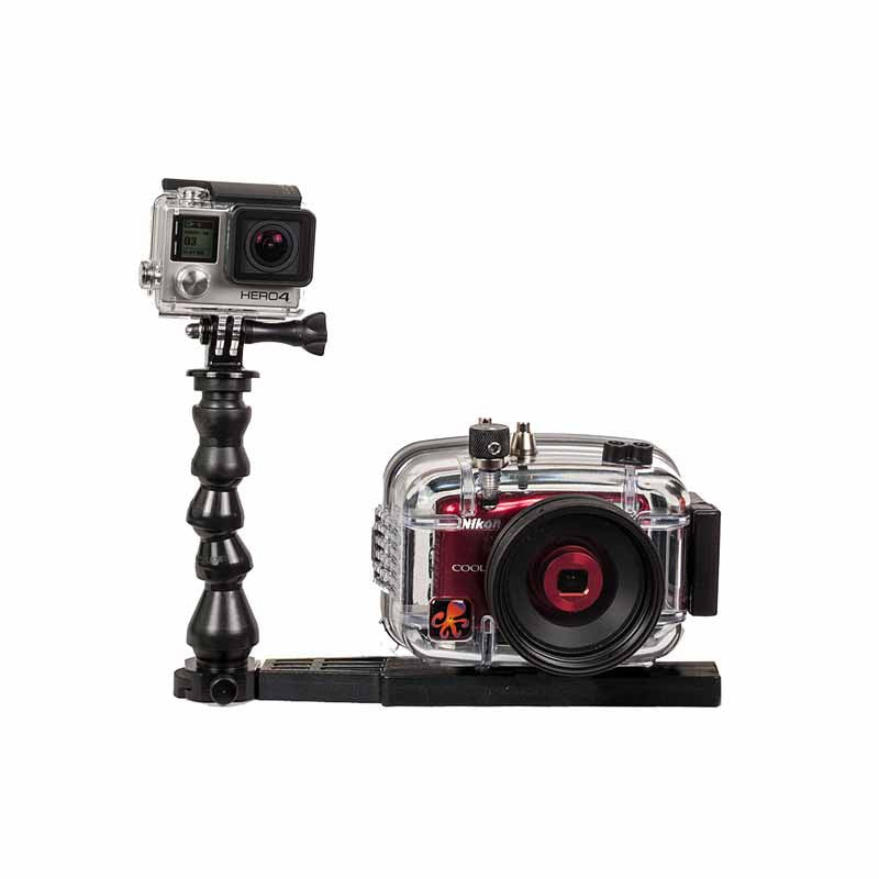 Ikelite Featherweight Single Tray with Flex Mount - Lightweight Underwater Camera Tray for Scuba Diving & Snorkeling Photography