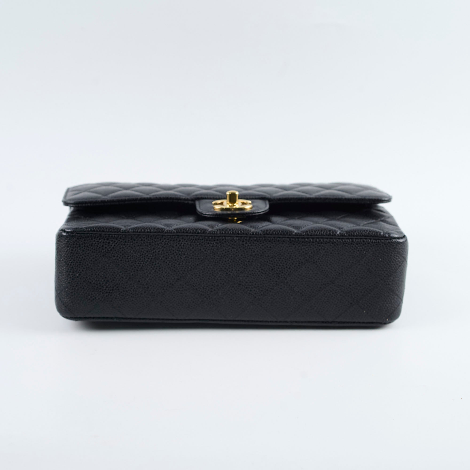 Chanel Medium M/L Caviar Classic Flap Black 24 Series Handbag - Luxury Designer Shoulder Bag for Women, Perfect for Work, Evening Events & Special Occasions