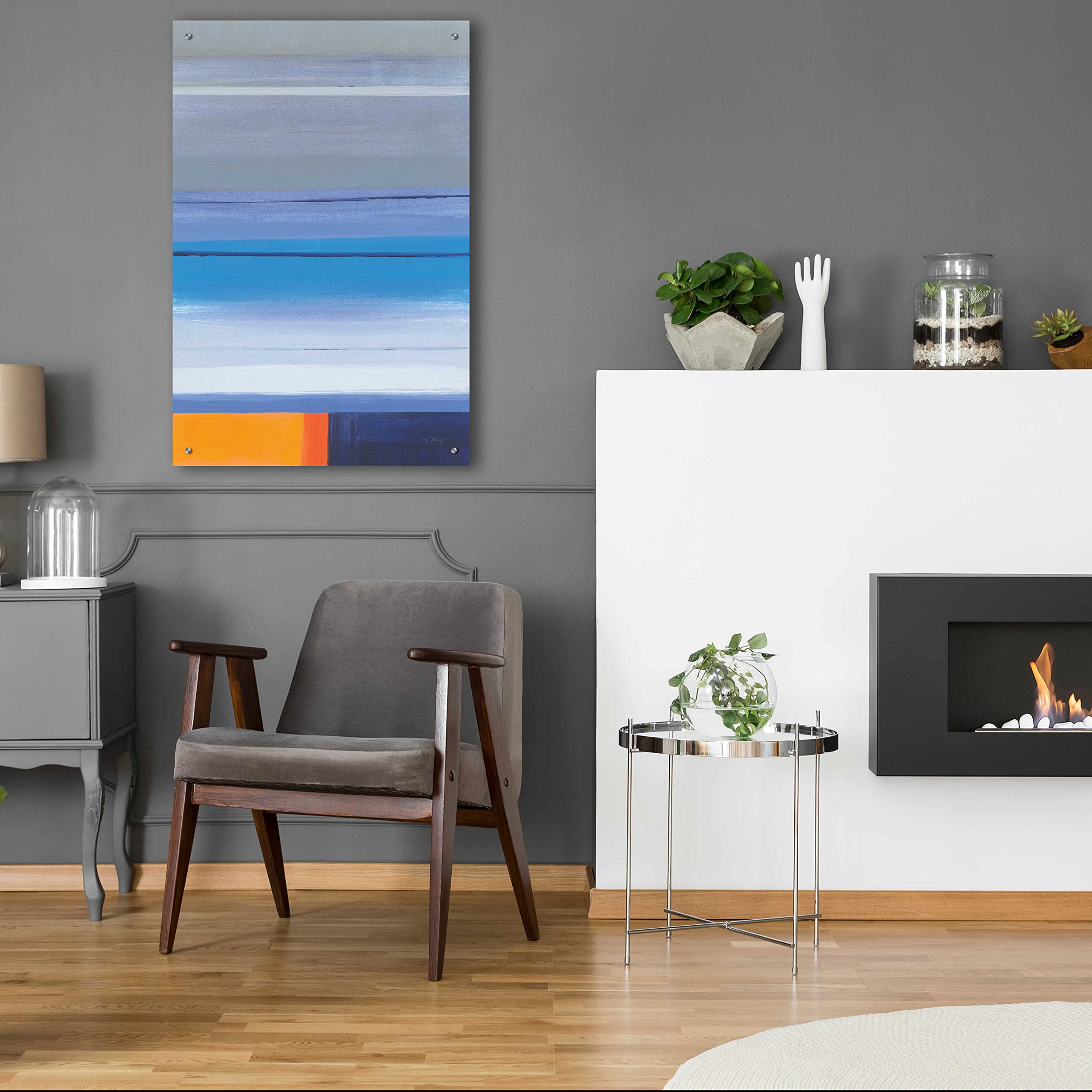 Epic 'Sight Lines' Acrylic Glass Wall Art by Jo Maye - 24x36 Inches Modern Abstract Painting for Living Room, Bedroom & Office Decor