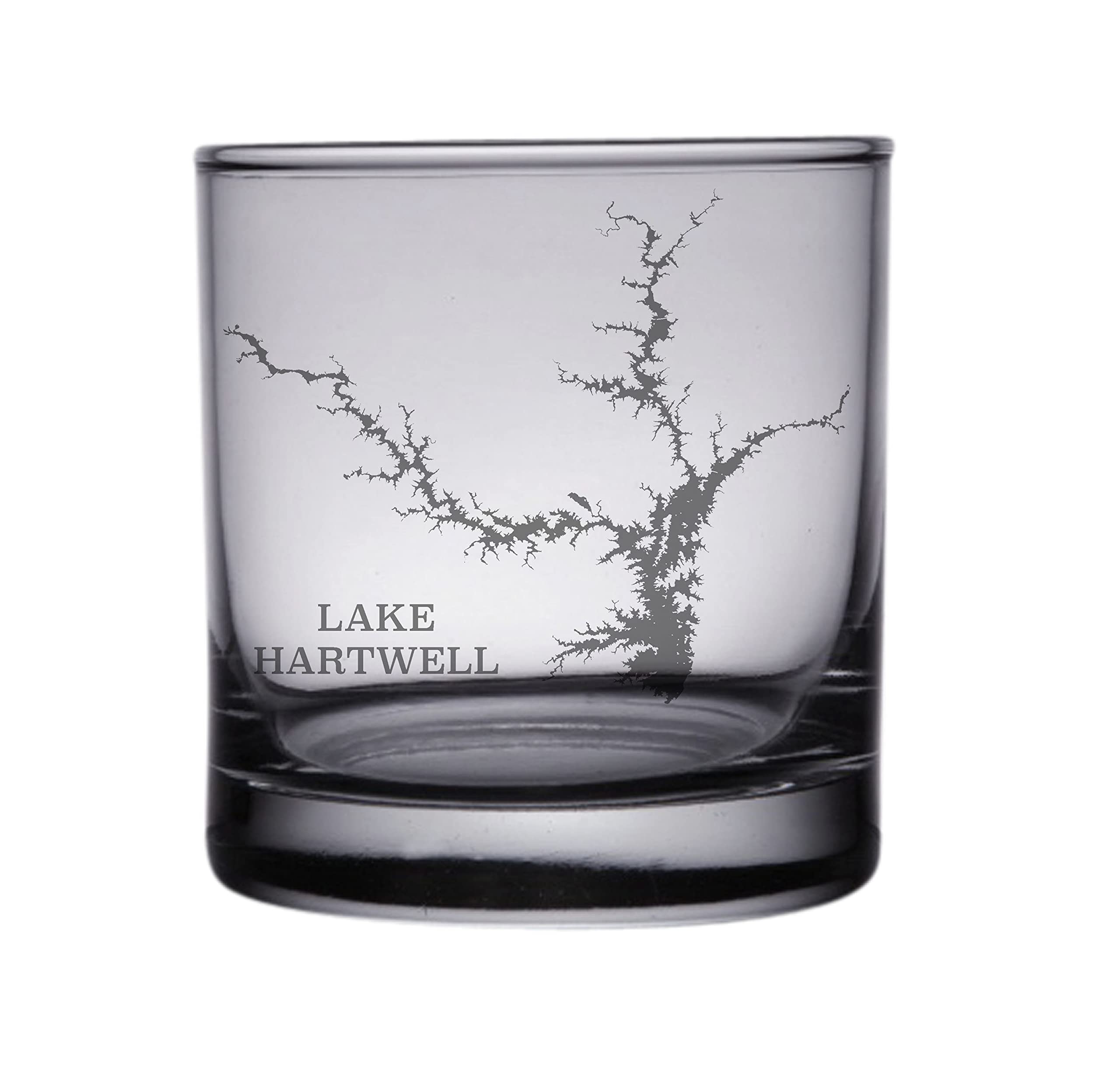 Personalized Lake Hartwell Engraved Rocks Glasses & Whiskey Glasses Set of 2 - Custom Barware for Bourbon, Scotch & Cocktails - Perfect for Gifts, Home Bars & Lakeside Entertaining