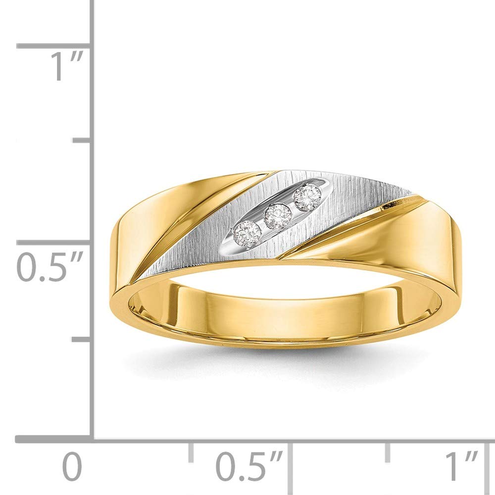 14K Gold & Rhodium Plated AA Quality Trio Men's Wedding Band Set - Durable & Elegant Rings for Engagement, Anniversary, and Special Occasions