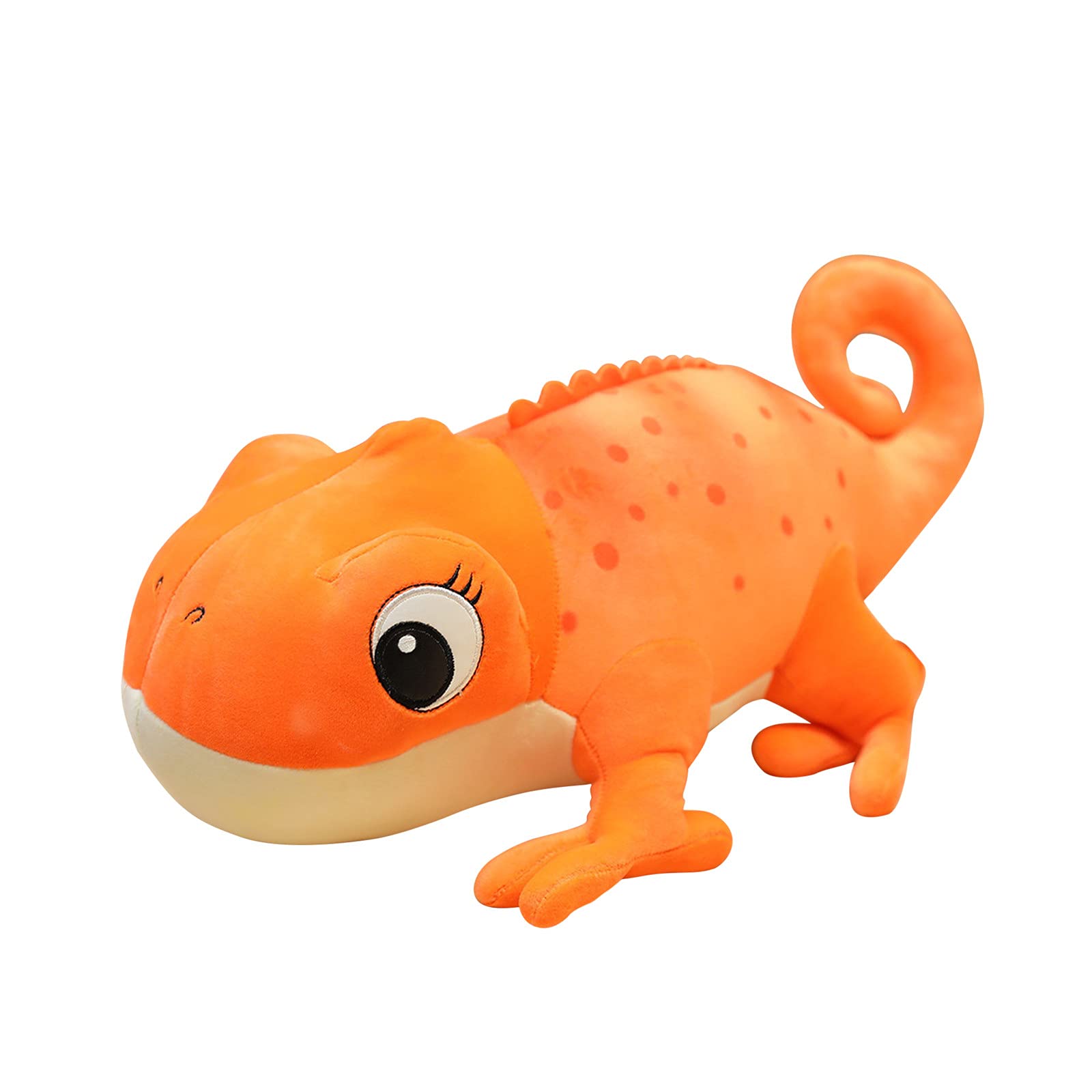 Cute Chameleon Plush Toy - Soft Stuffed Animal Doll for Kids, Babies & Adults (Orange, 11.8 Inch) - Perfect Birthday Gift & Comfort Companion for Playtime, Nursery Decor & Stress Relief