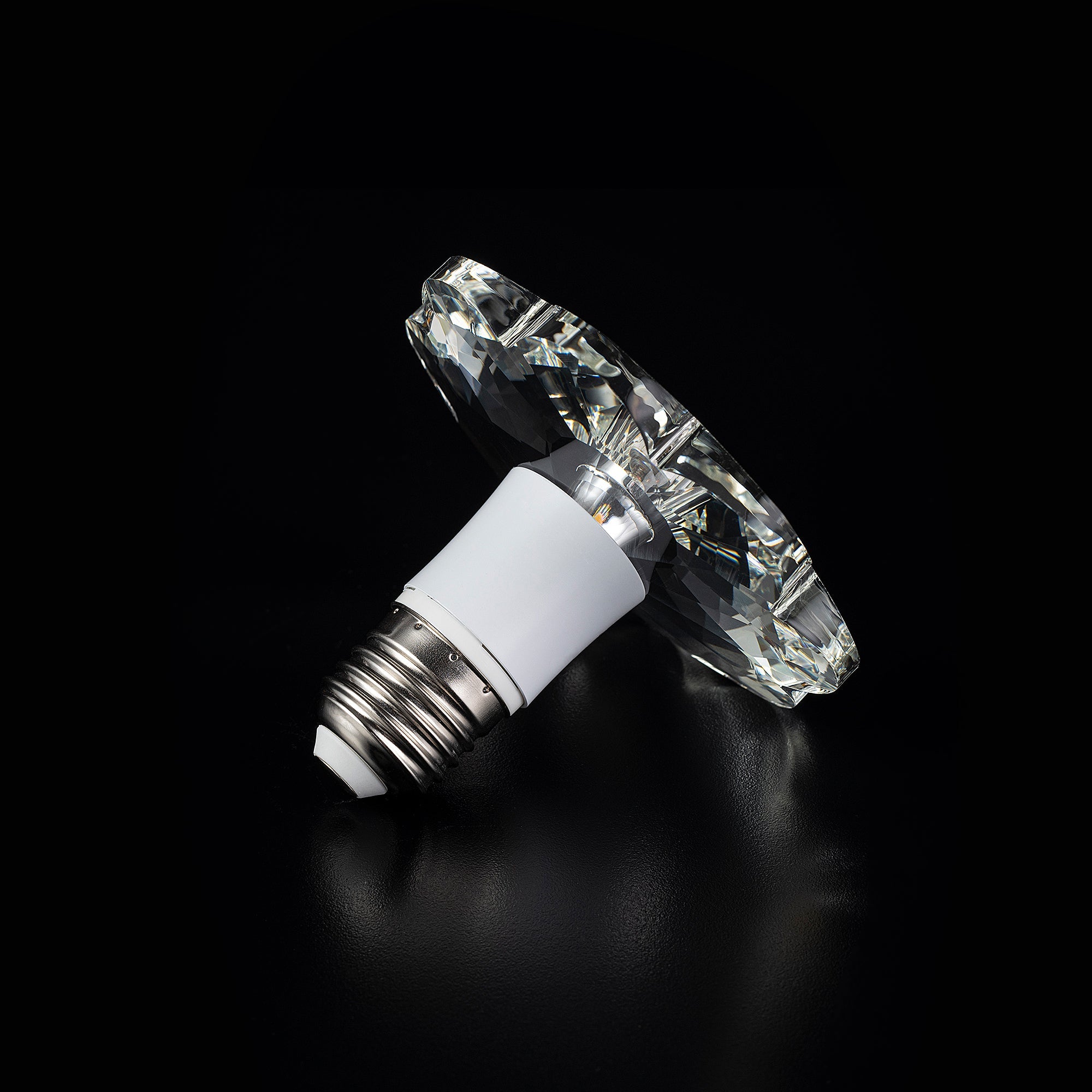 FLOWER DIAMOND Crystal LED Light Bulb - Large Size, Energy Efficient, Decorative Lighting for Home, Bedroom, Wedding & Party Decor