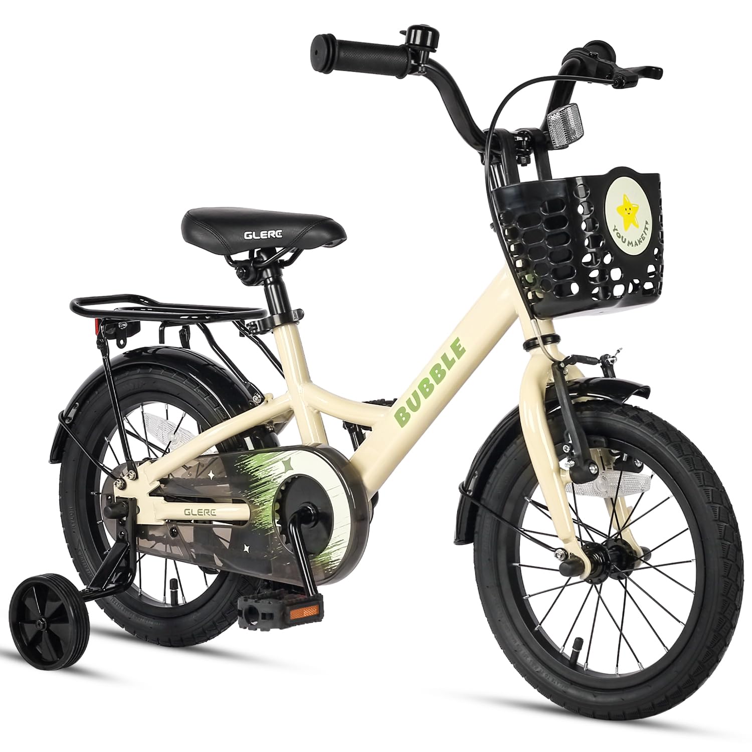Fantasy 12 14 16 18 20 Inch Kids Bicycle for Boys & Girls Ages 2-14 - Includes Training Wheels, Water Bottle Holder & LED Headlight - Multiple Color Options - Perfect for Neighborhood Rides, Park Adventures & Learning to Bike