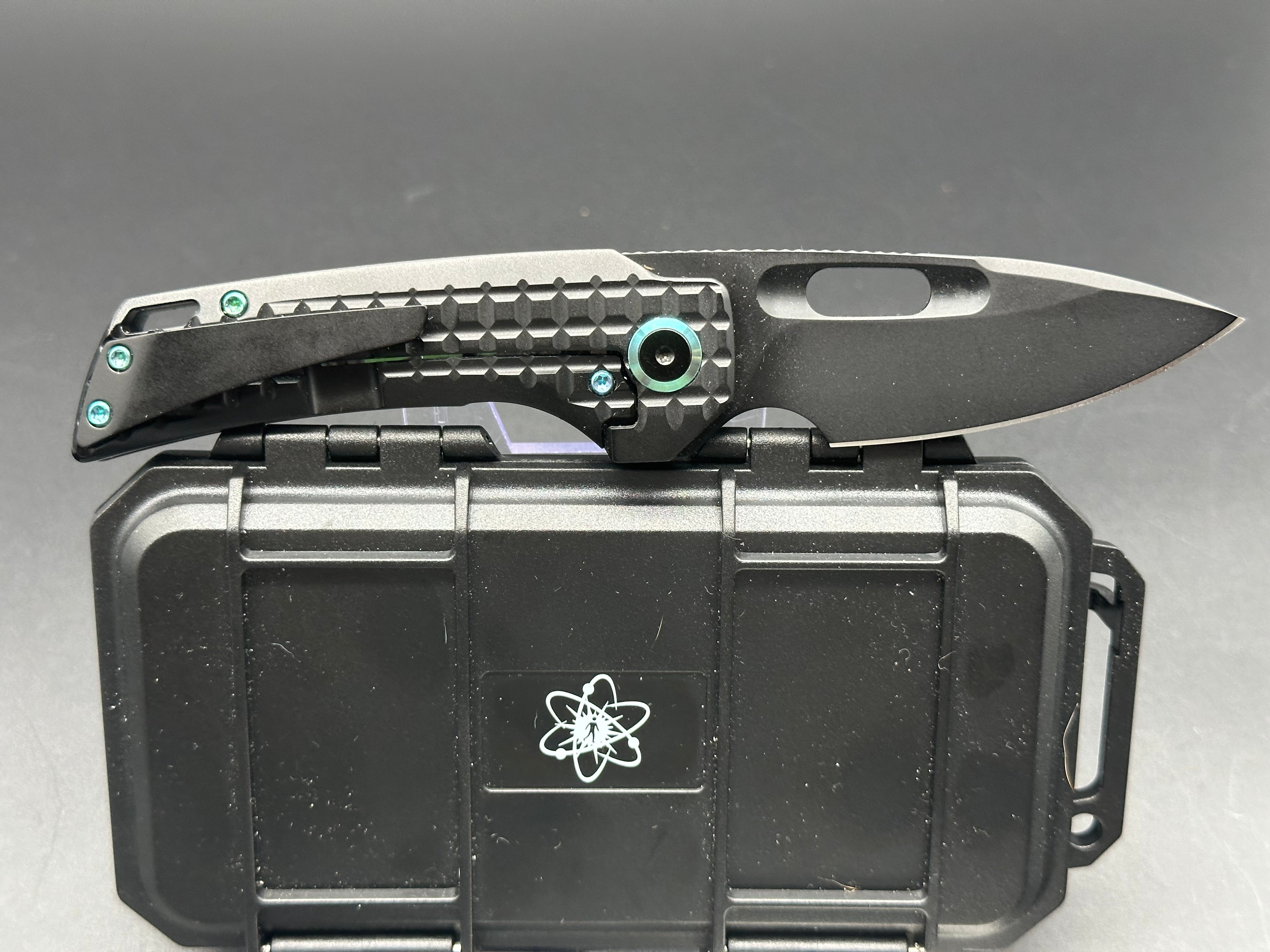 EMP EDC Nymble 3.1 Pocket Knife - Elmax Blade with Titanium Frag Handle & Green Camo Carbon Fiber | Everyday Carry, Outdoor Survival, Camping, Hunting Gear