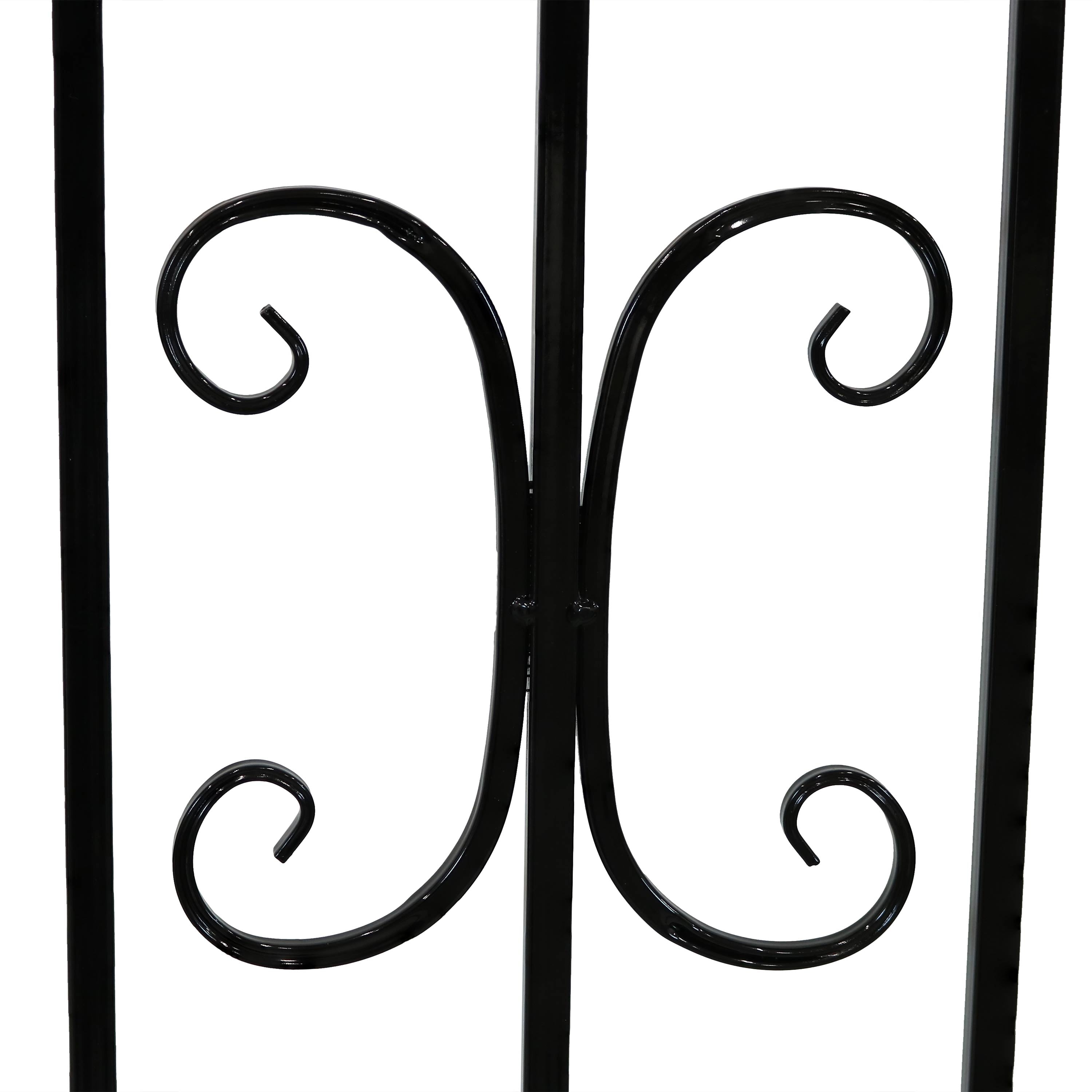 Sunnydaze 2-Piece Decorative Finial Border Fence - 8' Overall Length - Elegant Garden Edging for Flower Beds, Pathways & Outdoor Decor