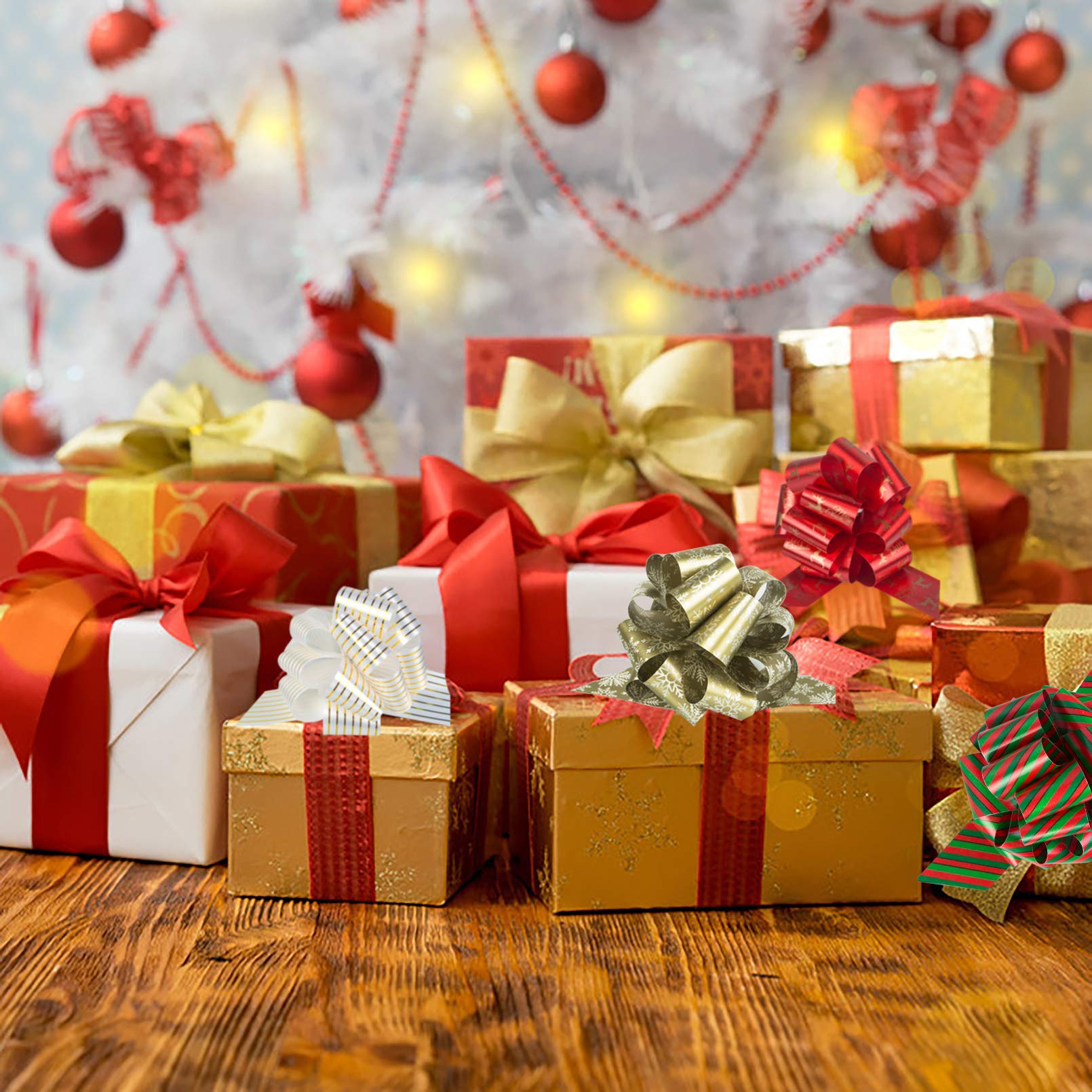 16 PCS Christmas Gift Bows - 5
