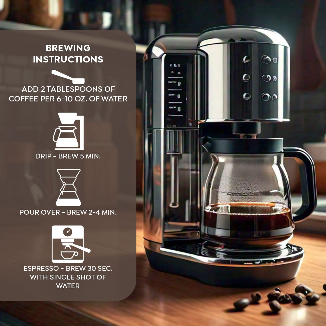 Premium Maud's Decaf Dark Roast Ground Coffee - Rich Flavor, Smooth Finish - Perfect for Morning Brew & After-Dinner Relaxation