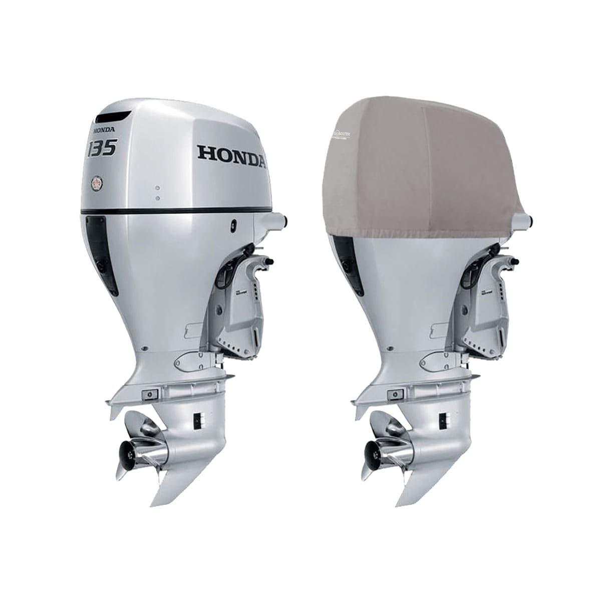 Oceansouth Custom Fit Outboard Engine Cowling Cover Compatible with Honda BF115-BF150 4CYL 2.3L (2010-2021) - Durable Marine Storage Protection for Boating Season & Winterization