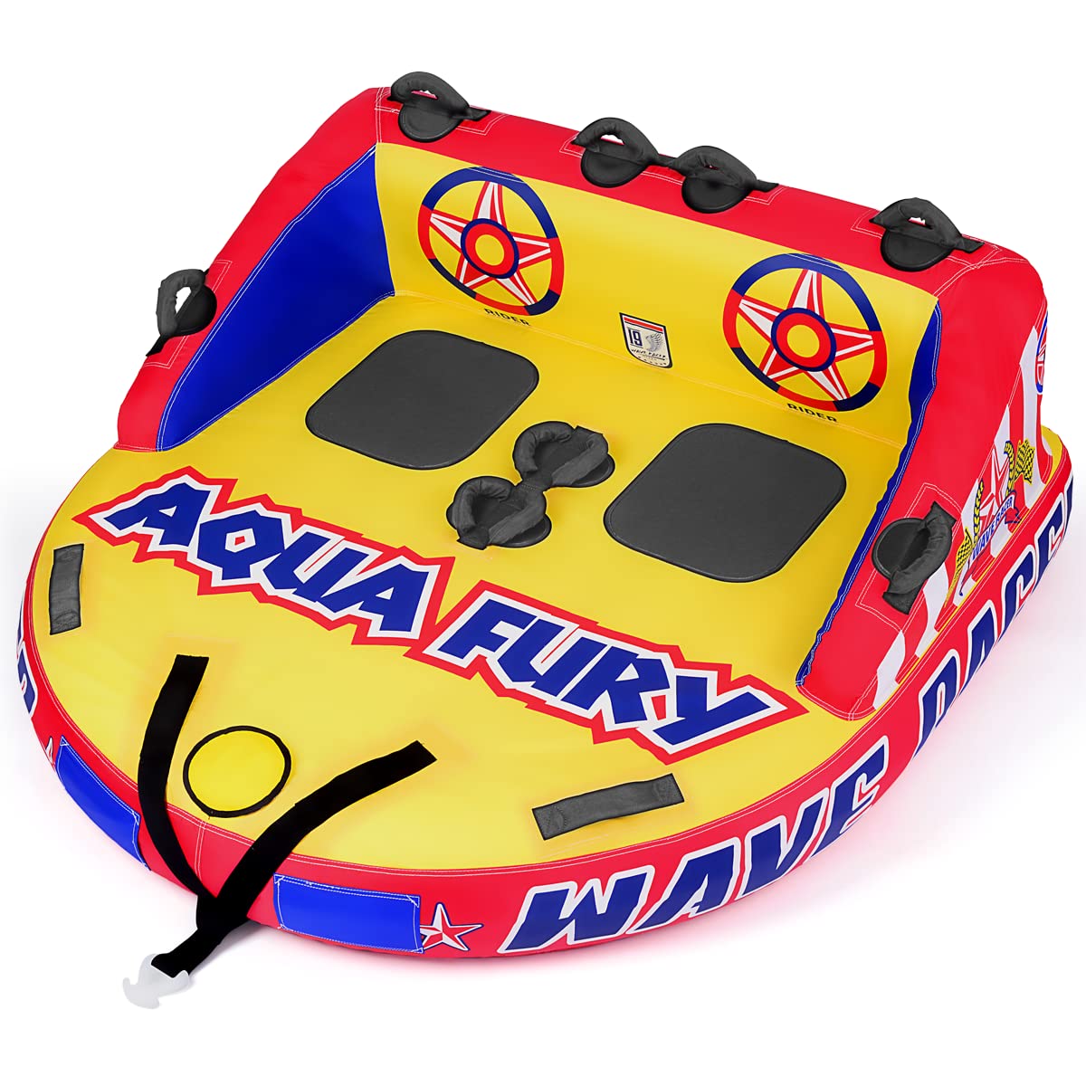 Best Inflatable Towable Tubes for Boating & Water Sports - Heavy Duty Boat Tube with Full Nylon Cover - Perfect for Lake, River & Ocean Tubing Fun with Friends & Family