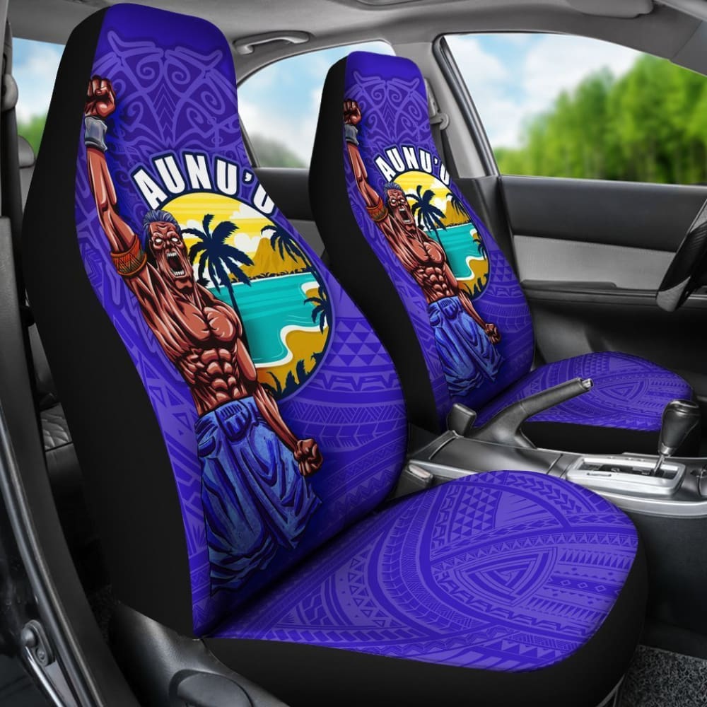 Premium American Samoa Polynesian Car Seat Covers - Aunu'U Island Design (093223) | Durable & Stylish Protection for Vehicles | Perfect for SUVs, Trucks & Family Cars