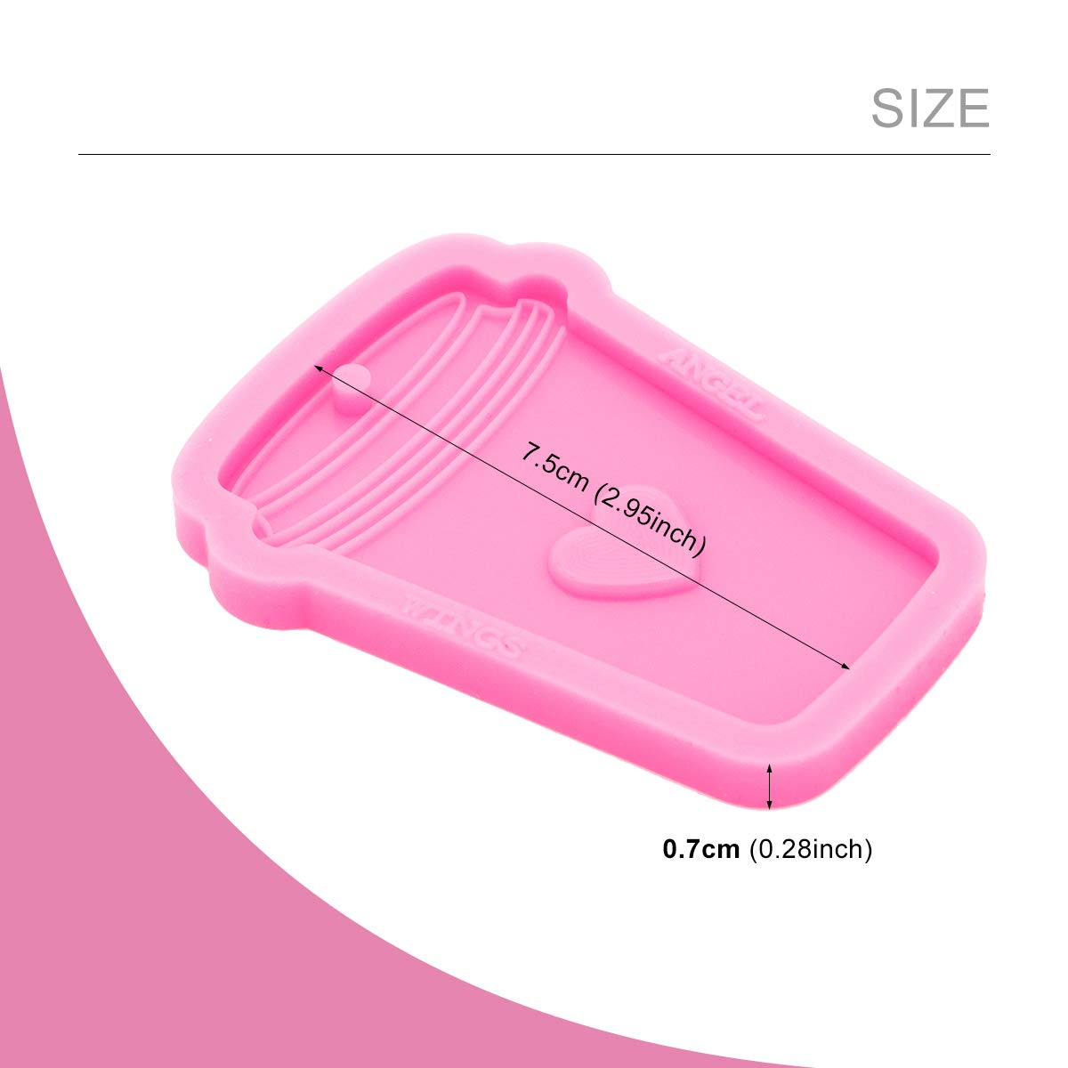 Shiny Glossy Silicone Coffee Cup Mold for Polymer Clay, Epoxy Resin Jewelry, Keychain & DIY Crafts - Perfect for Necklaces, Pendants & Handmade Gifts