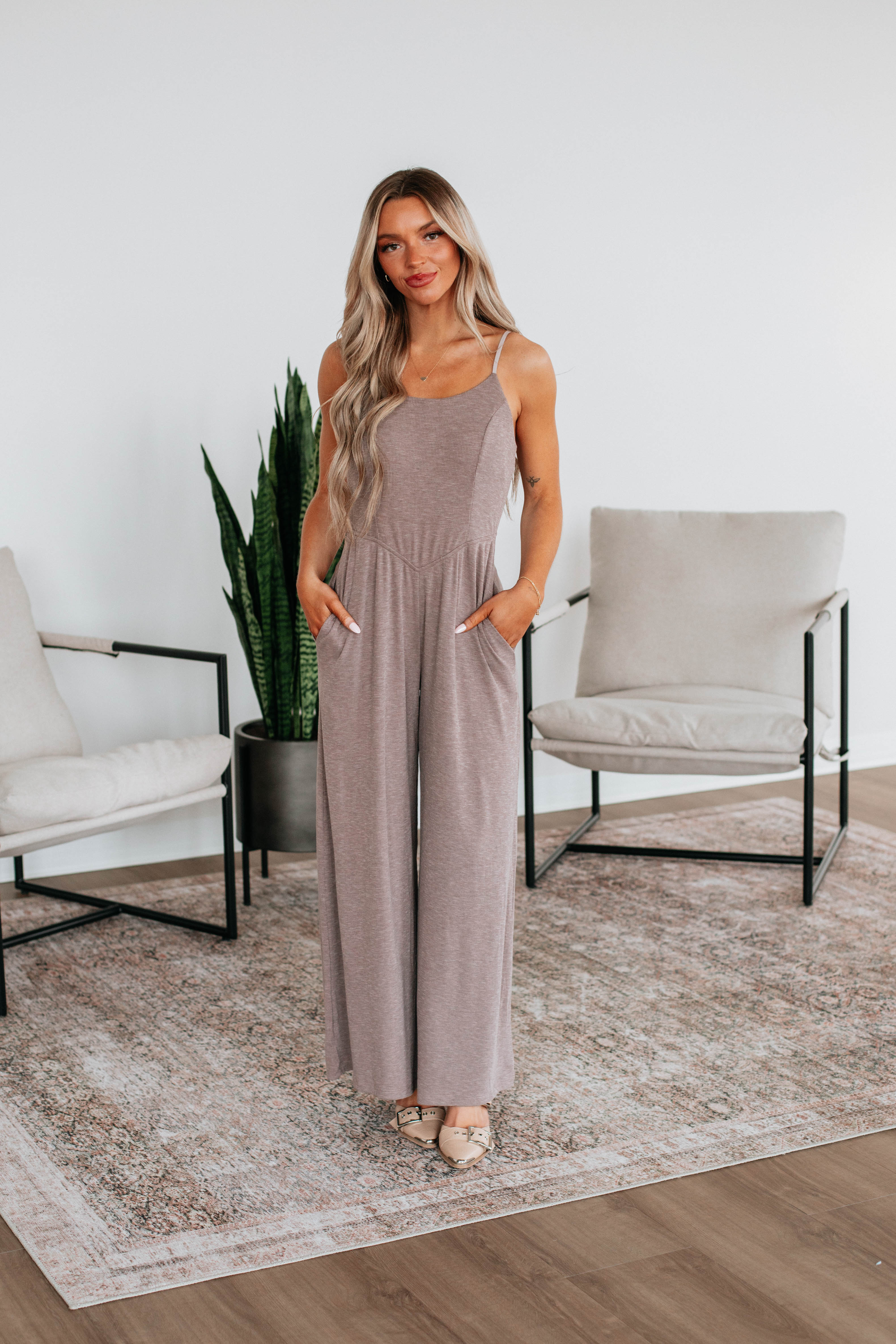 Jayde Ribbed Jumpsuit for Women - Stretchy Comfortable One Piece Romper | Perfect for Casual Outings, Beach Vacations & Summer Fashion