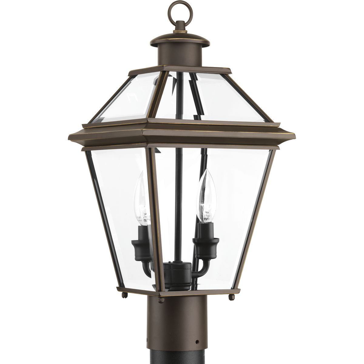 Burlington Collection Two Light Outdoor Post Lantern - Durable Weatherproof Exterior Lighting for Porch, Garden & Pathway