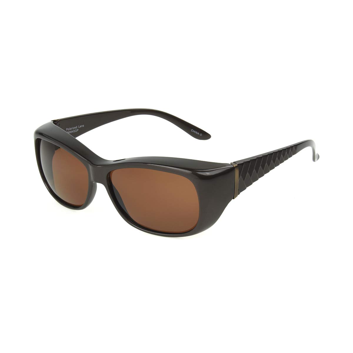 Dioptics Women's Solar Shield Laura Rectangular Sunglasses - UV Protection Clip-On Shades for Eyeglasses | Perfect for Driving, Outdoor Activities & Light Sensitivity Relief