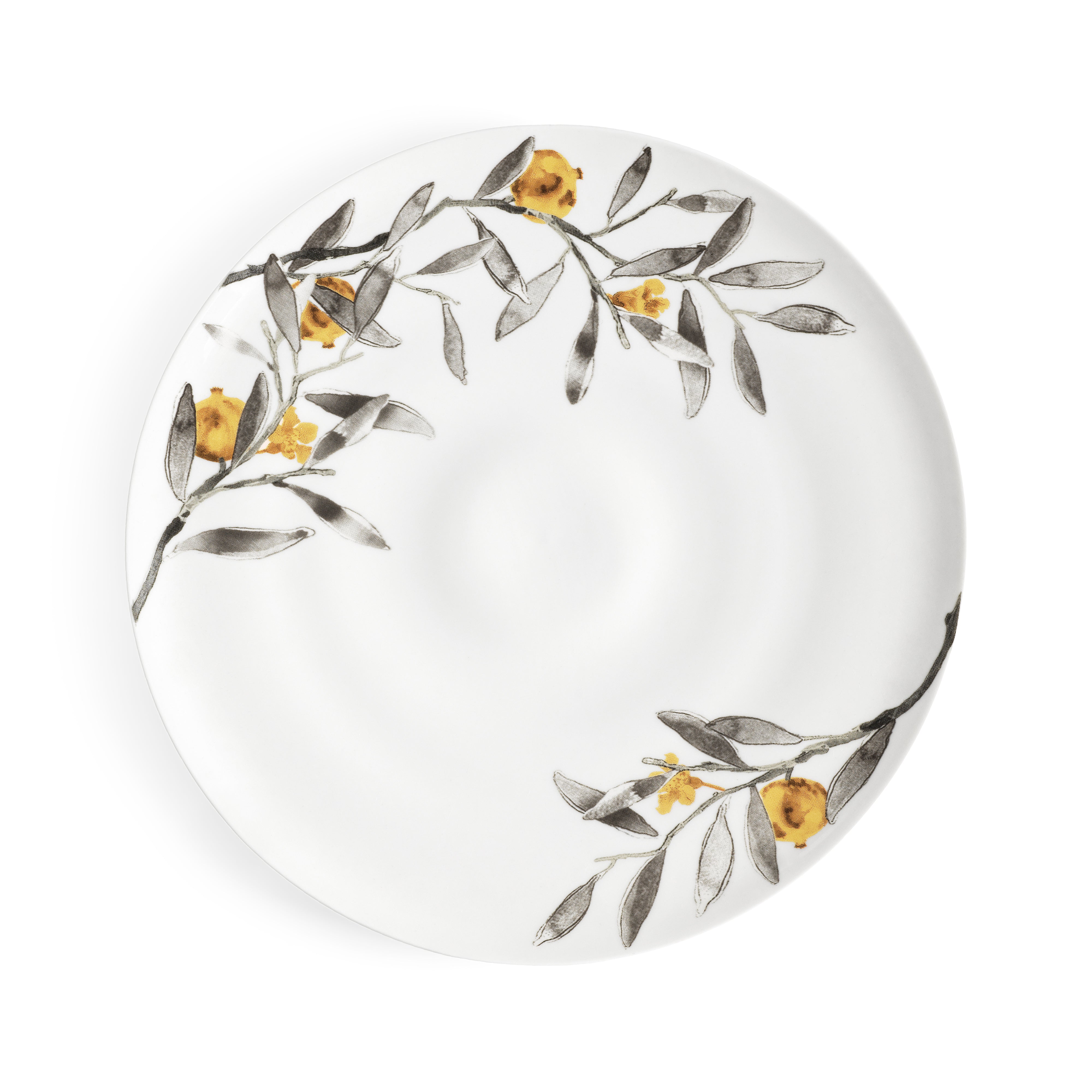 Premium Pomegranate Pattern Dinnerware Set - Elegant Porcelain Plates, Bowls & Mugs for Home Dining, Parties & Gifts - 16-Piece Service for 4