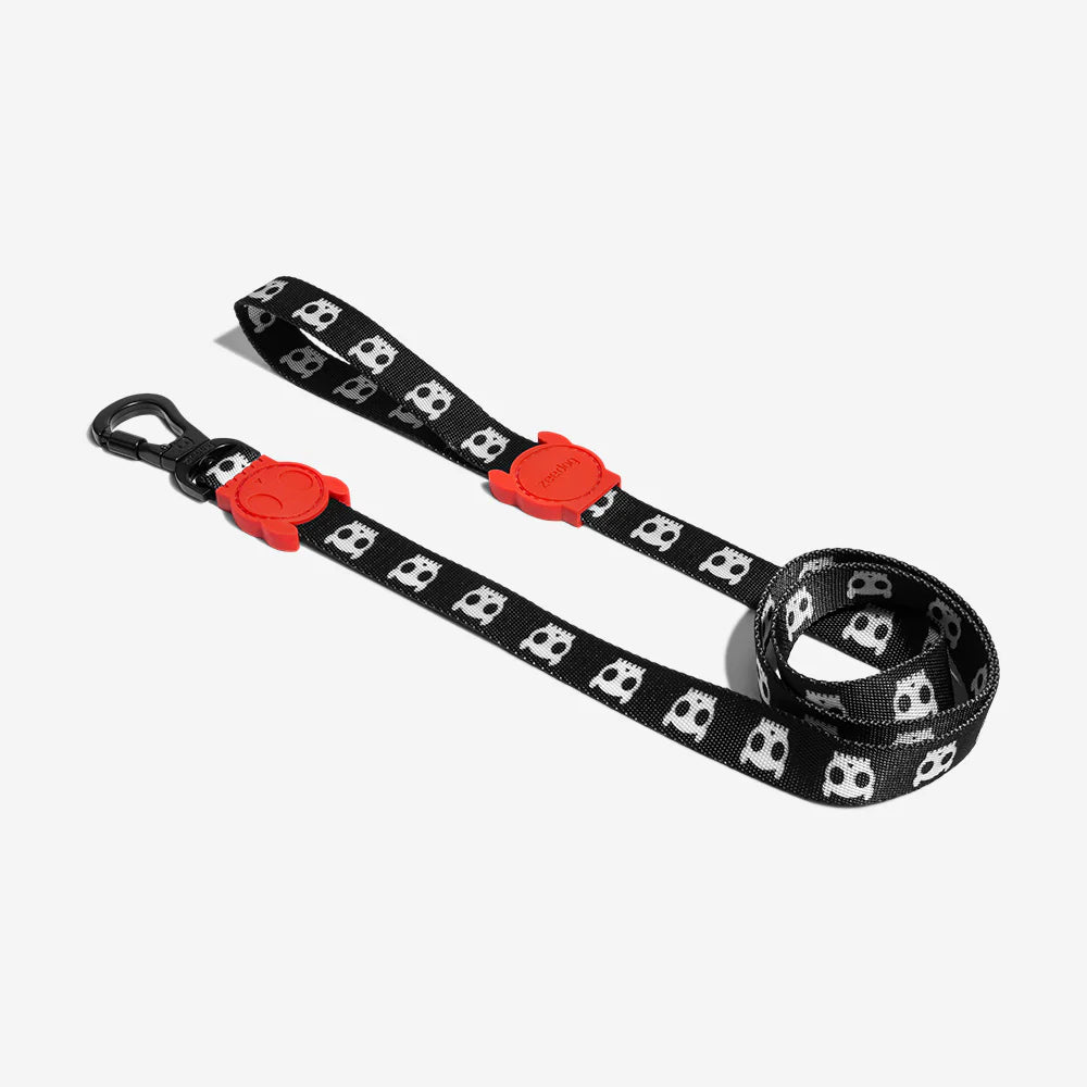 Zee.Dog Skull 2.0 Dog Collar - Adjustable Pet Collar for Small Medium Large Dogs - Durable Nylon Dog Collar with Metal Buckle - Perfect for Walking, Training, and Outdoor Adventures