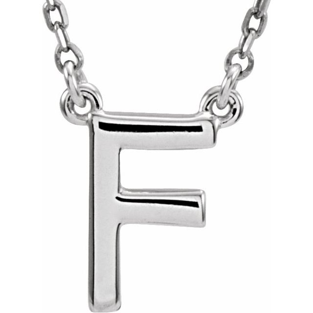 14K Gold Block Initial F 16