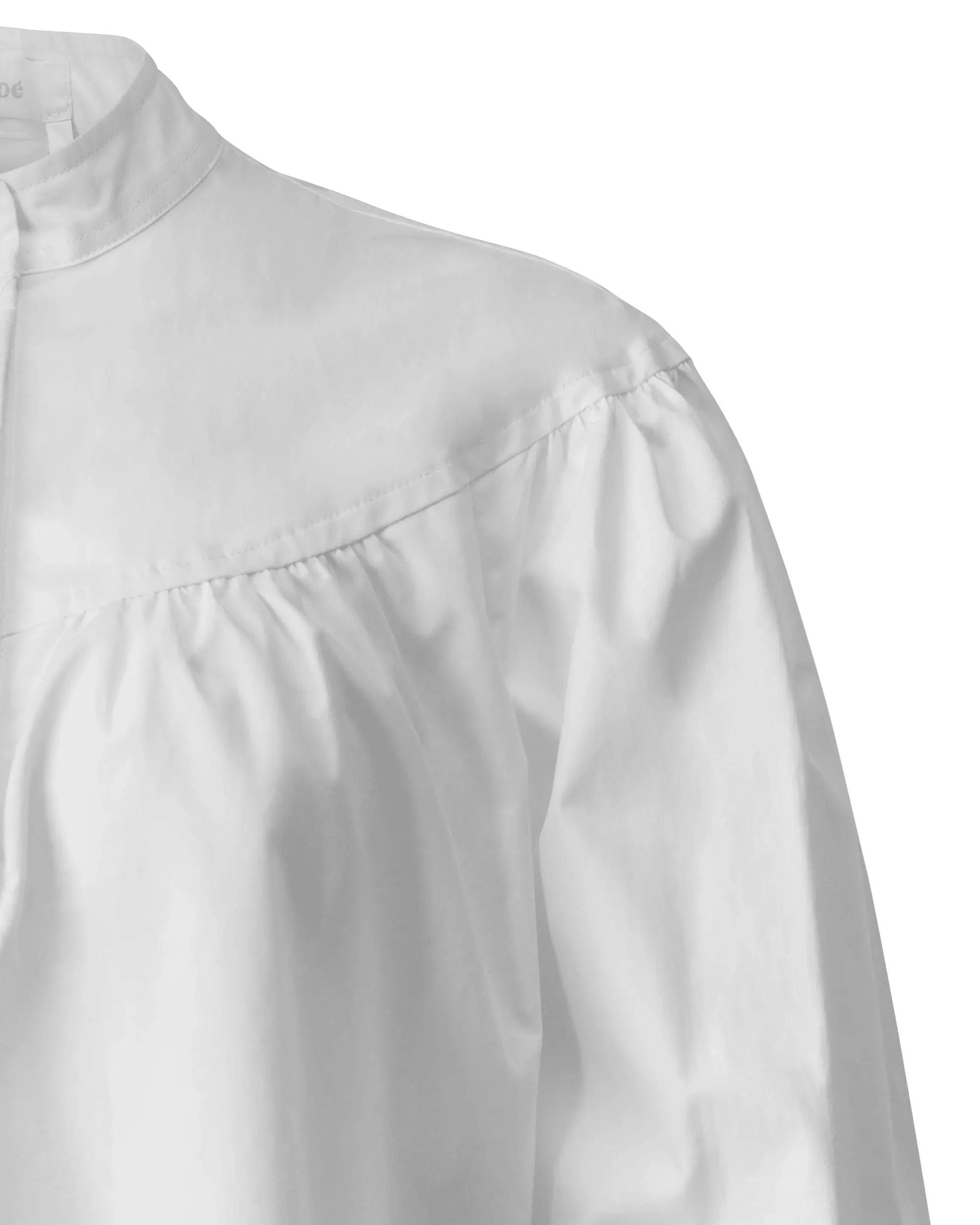 Elegant Collarless Puff Sleeve Blouse for Women - Trendy Loose Fit Tunic Top - Perfect for Office, Date Night & Casual Outings