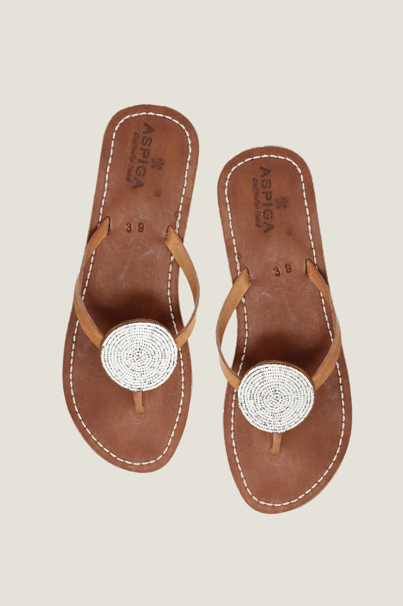 White Genuine Leather Sandals for Women - Comfortable & Stylish Summer Slides - Perfect for Beach, Pool, and Casual Outings