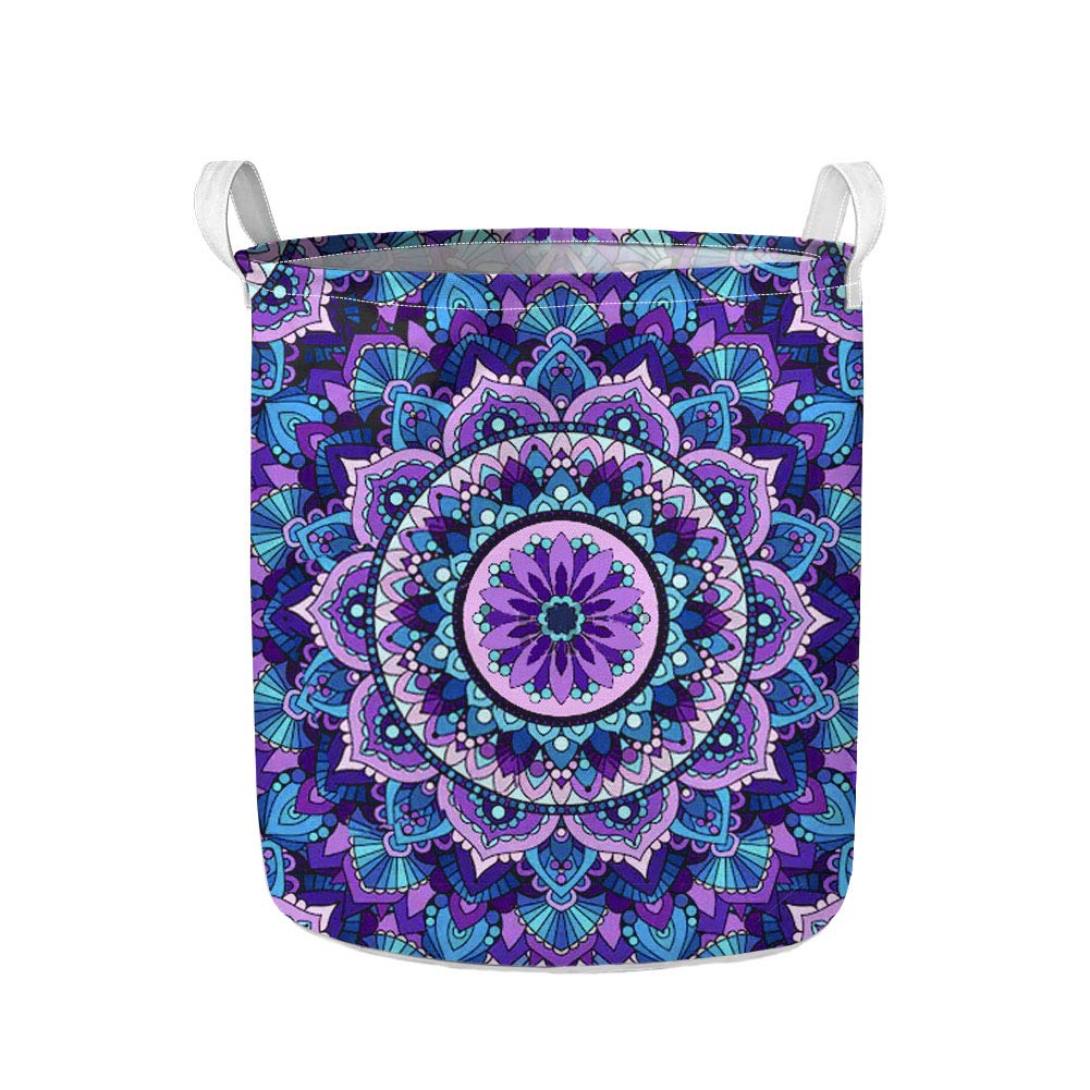 Large Foldable Laundry Basket with Handles - Canvas Fabric Clothes Hamper for Bedroom, Teens & Home Organization | Perfect for Dirty Laundry, Toys Storage & Room Decor (Girls, Boys, Dorm)