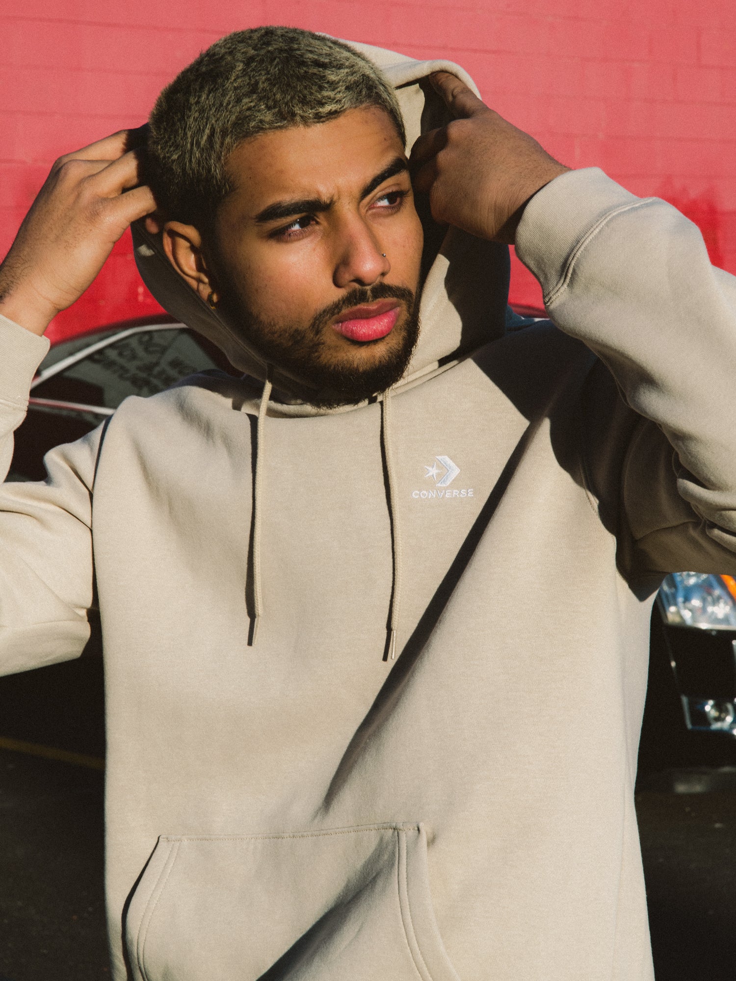 Converse Embroidered Star Chevron Hoodie - Stylish Unisex Pullover for Casual Wear & Street Fashion