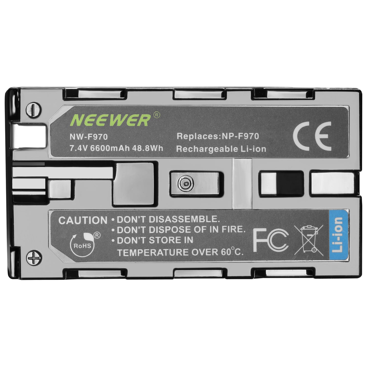 NEEWER 2-Pack NP-F970 Replacement Battery for Sony Cameras - Compatible with Sony A7 III, A7R III, A6400 & More - Perfect for Photography, Videography & Travel Shooting