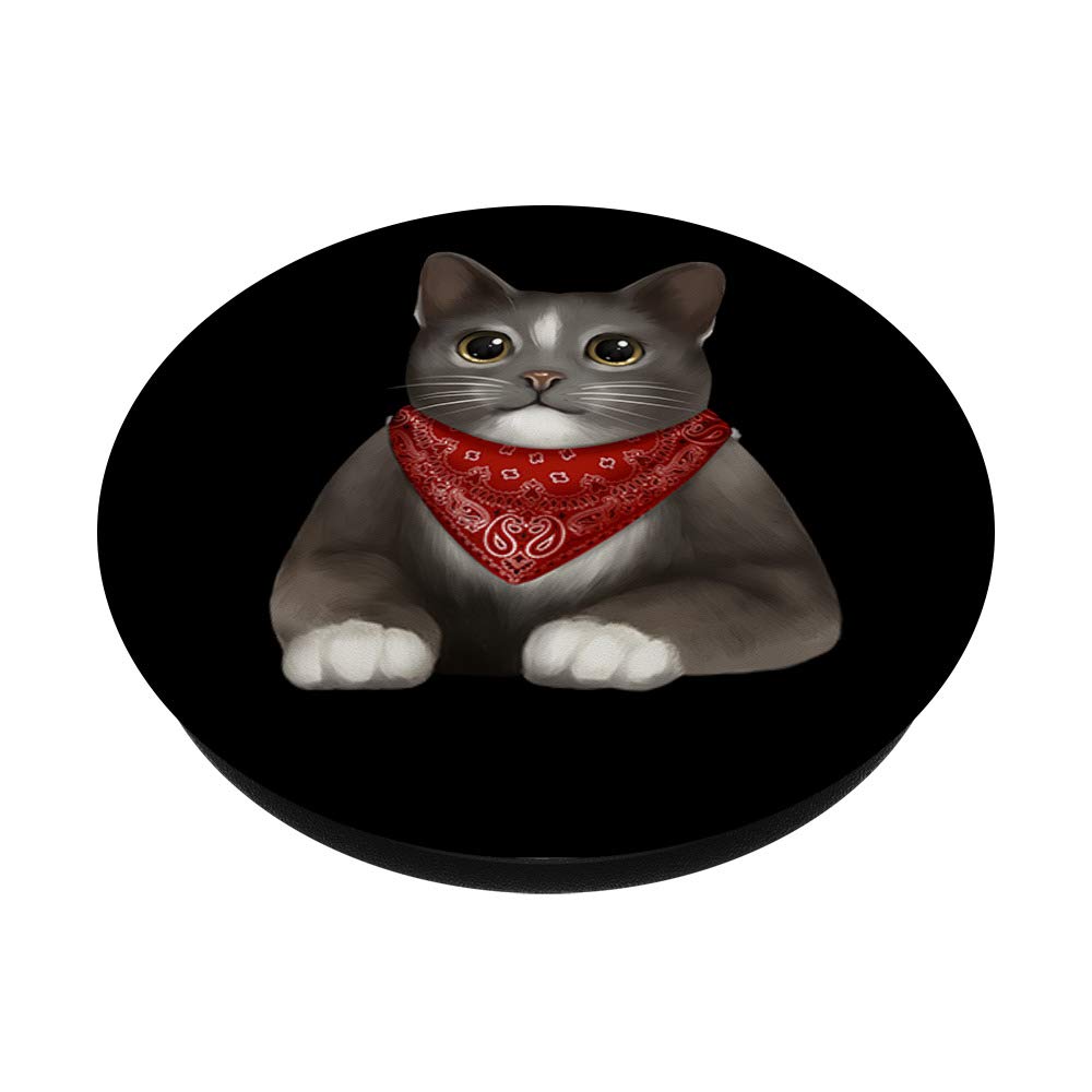 Realistic Kitty Cat Plush Toy with Bandana - Perfect Gift for Cat Moms | Funny & Cute Stuffed Animal for Home Decor, Birthday Presents & Cat Lover Gifts
