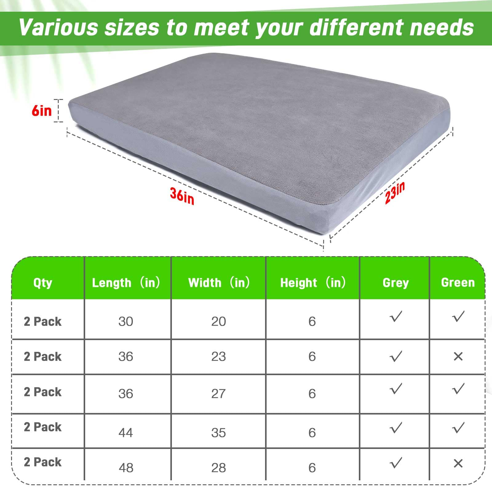 Waterproof Washable Dog Bed Covers Replacement - Soft Pet Bed Sheets 2 Pack (36