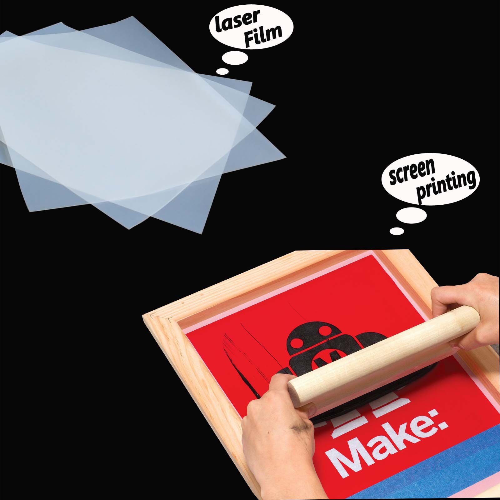 High-Quality Laser Printer Transparency Film Paper for Silk Screen Printing - 50 Sheets (13