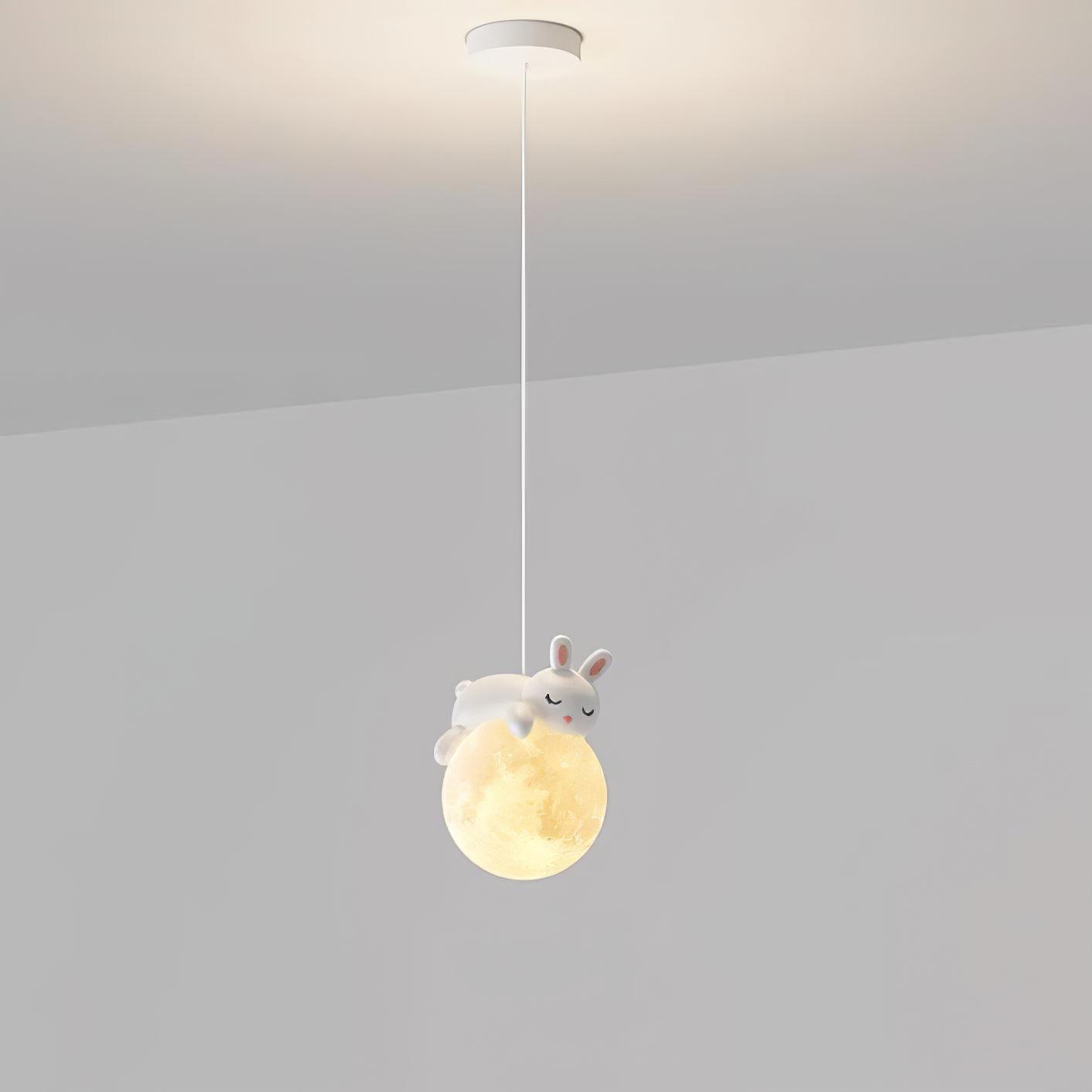 Animal-Themed Sleeping Pendant Lamp - Cute Night Light for Kids' Bedroom, Nursery Decor & Cozy Bedside Lighting