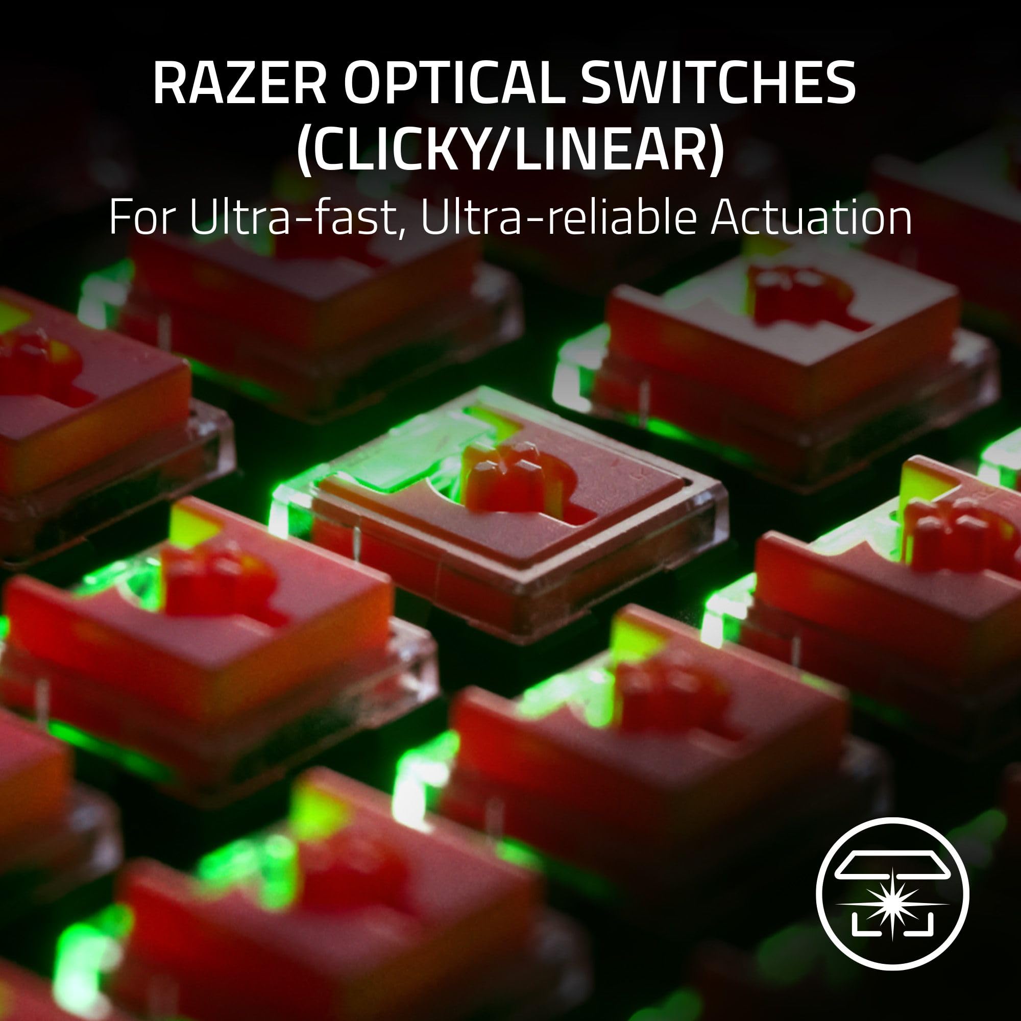 Razer DeathStalker V2 Pro Gaming Keyboard - Low Profile Linear Red Optical Switches - Ultra Durable Coated Keycaps - Aluminum Top Plate - Multi Function Roller & Media Buttons (Renewed) | Perfect for Competitive Gaming, Streaming & Office Work