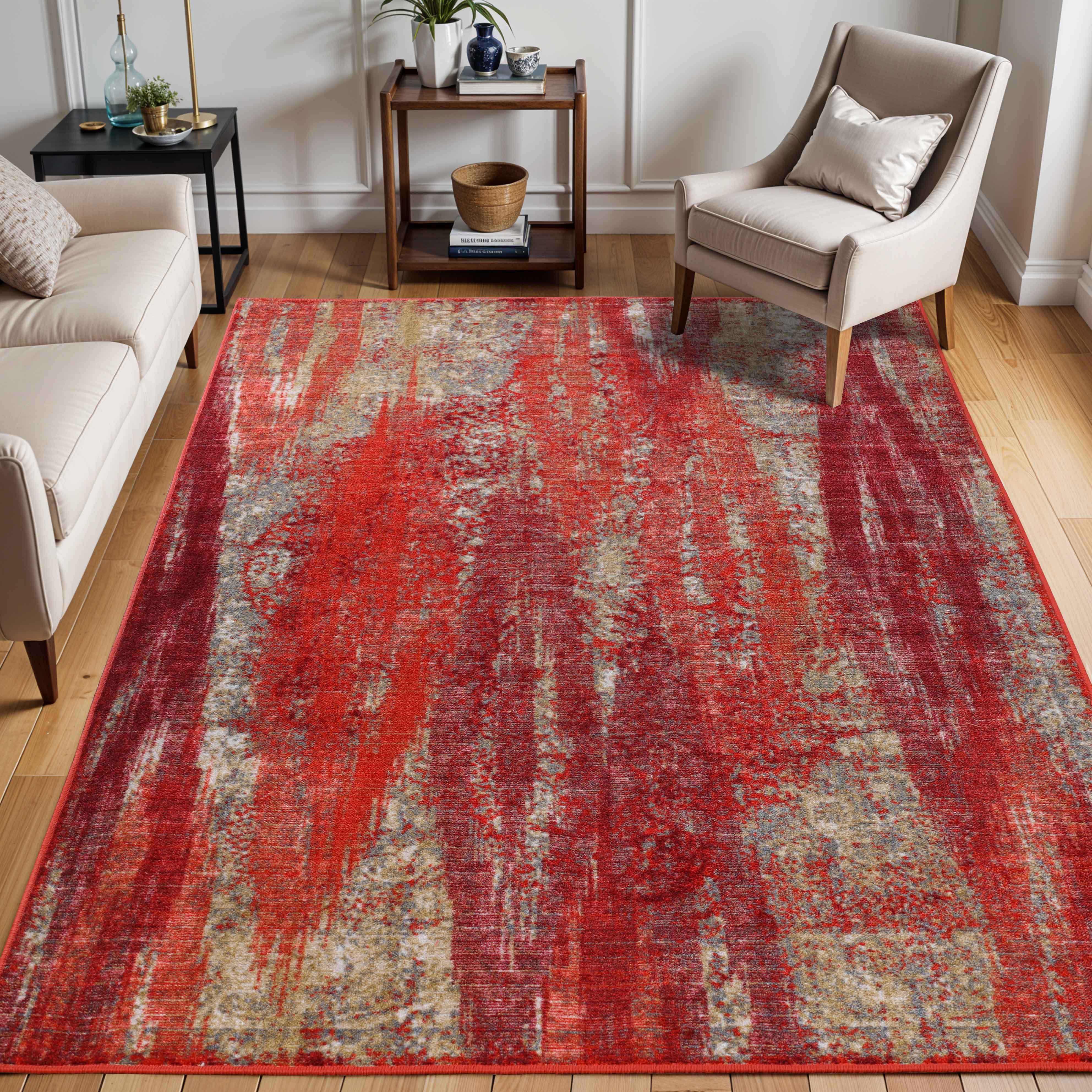 Brayton Modern Non-Slip Washable Indoor Area Rug or Runner - Soft Comfort for Living Room, Bedroom, Hallway - Home Decor & Floor Protection
