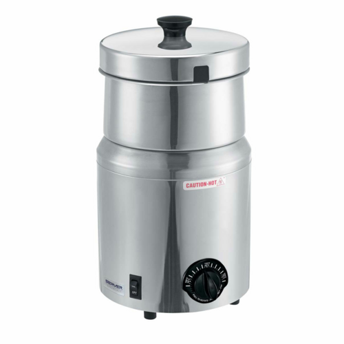 5 Qt Stainless Steel Countertop Soup Warmer - 120V Electric Food Warmer for Restaurants, Catering & Buffets - Keep Soups, Stews & Sauces Hot for Serving