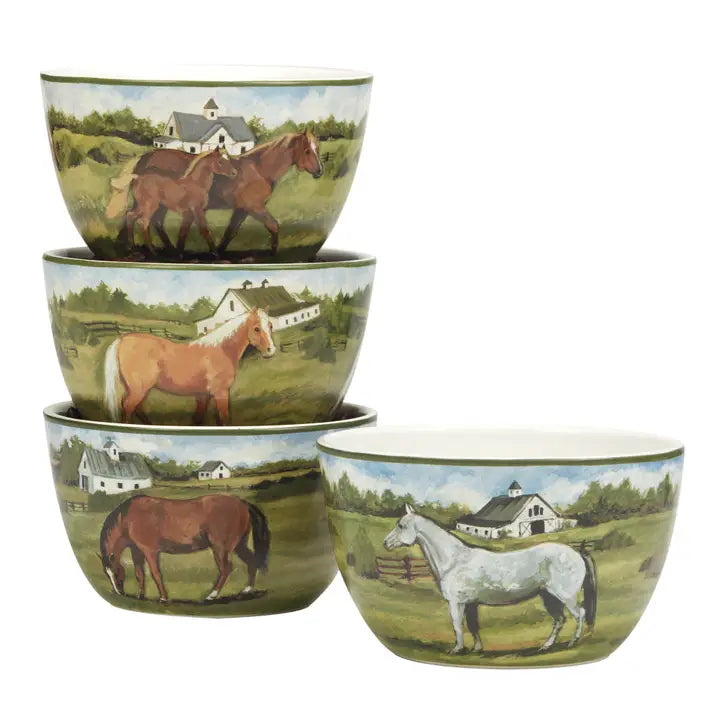 Premium Stables Dinnerware Set - Elegant Porcelain Plates, Bowls & Mugs for Fine Dining - Perfect for Wedding Registry, Anniversary Gifts & Upscale Dinner Parties