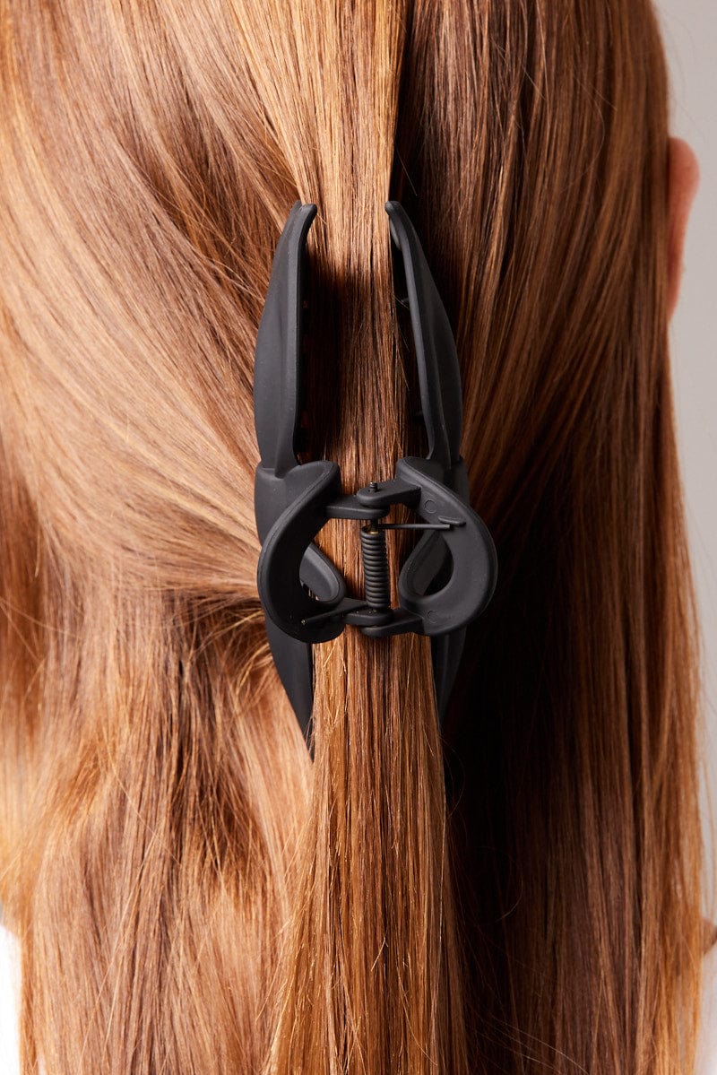 Elegant Black Bow Hair Claw Clip for Women - Non-Slip Hair Clips for Ponytails, Buns & Updos - Perfect for Daily Use, Weddings & Special Occasions