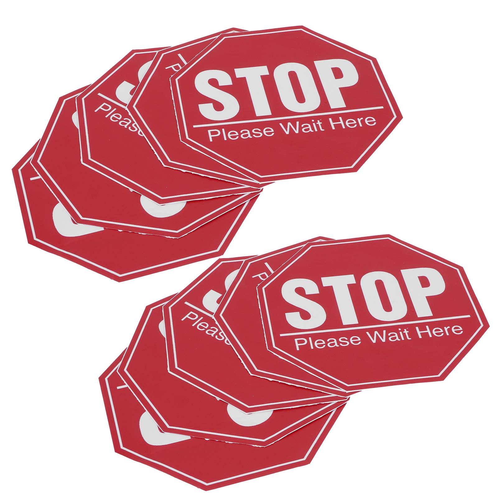 Social Distancing Floor Decals - 7.9x7.9 Inch PVC Warning Stickers for Public Spaces, Businesses, Restaurants & Retail Stores | Non-Slip Safety Signs for Crowd Control in Malls, Groceries & Pharmacies