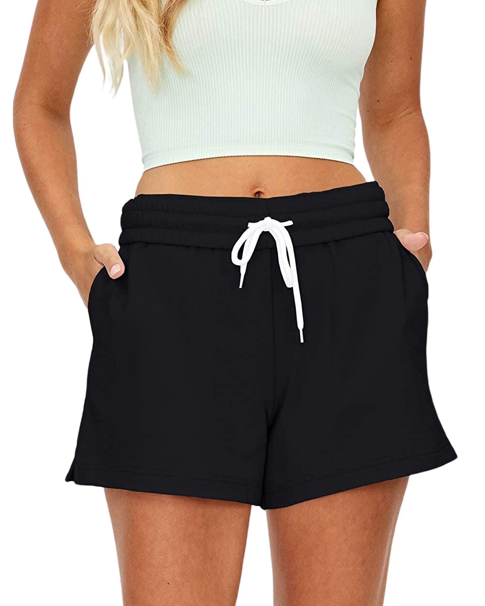 Women's Casual Summer Athletic Shorts with Drawstring & Pockets - Workout, Running, Yoga Shorts for Active Lifestyles | Gym, Lounge, Outdoor Activities