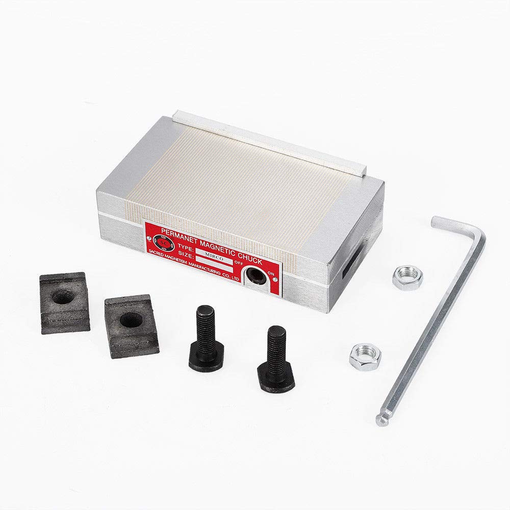 4''x7'' Fine Pole Permanent Magnetic Chuck - Powerful Rectangular Magnetic Chuck for Grinding Machine | Precision Workholding for Metalworking & Surface Grinding | Ideal for Machine Shops & Industrial Applications