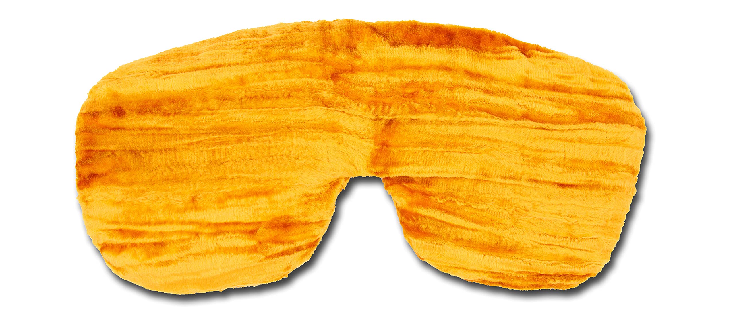Luxury Handmade Weighted Flaxseed Yoga Eye Mask Pillow with Lavender Aromatherapy - Satin & Velvet Adjustable Strap for Meditation, Sleep & Relaxation - Yellow (TEMFL-YW) - Perfect for Yoga, Travel, Spa & Stress Relief