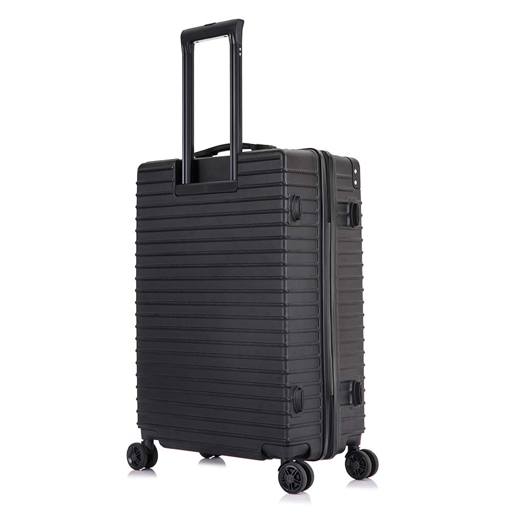 DUKAP TOUR 3-Piece Hardside Spinner Luggage Set with TSA Lock - 20/24/28 Inch Expandable Suitcases for Travel, Black | Perfect for Business Trips, Family Vacations & International Travel