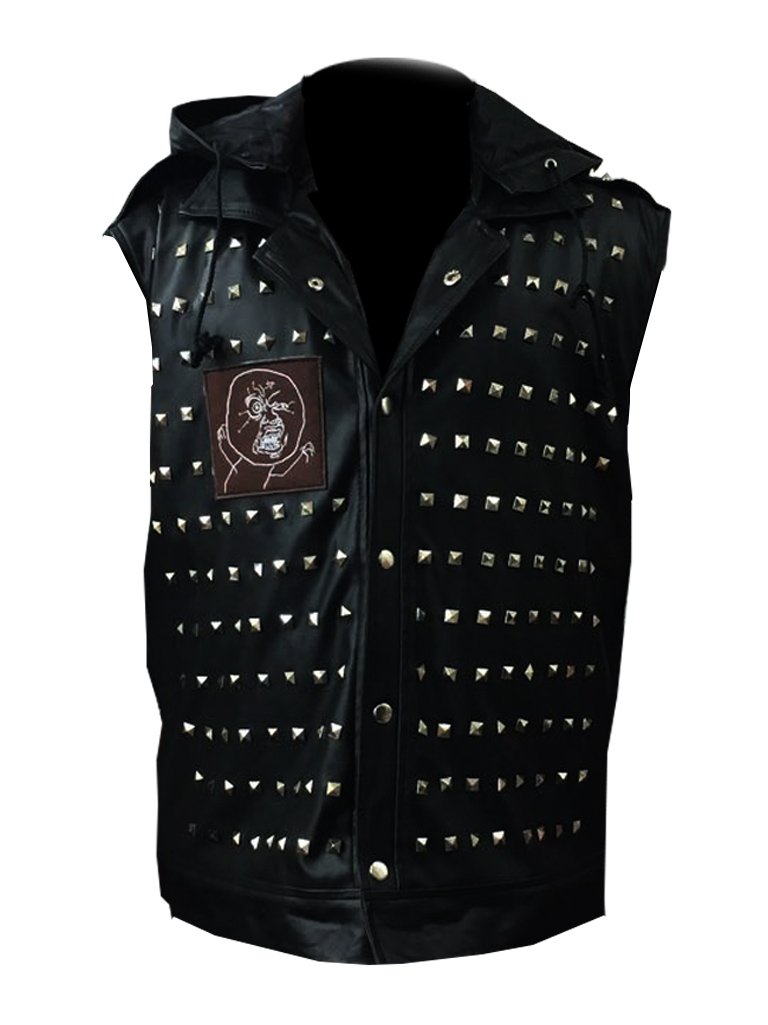 Watch Dogs 2 Wrench Dedsec Marcus Holloway Cosplay Vest - Synthetic Leather Game Character Jacket for Halloween, Comic Con & Video Game Costume Parties