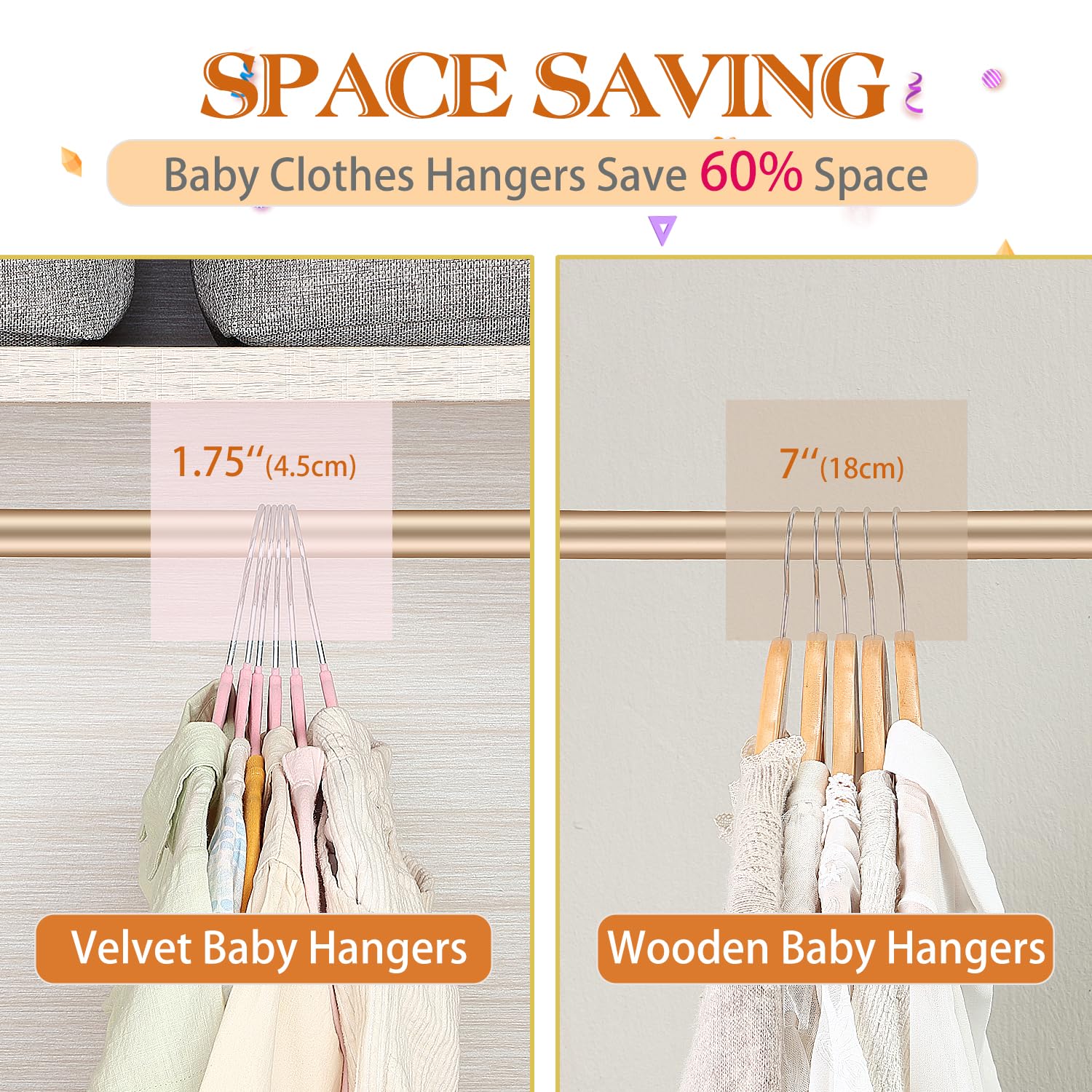 11 Inch Baby Hangers - 16 Pack Velvet Non-Slip Toddler Clothes Hangers for Closet, Nursery & Travel (Pink) - Perfect for Organizing Infant Wardrobes