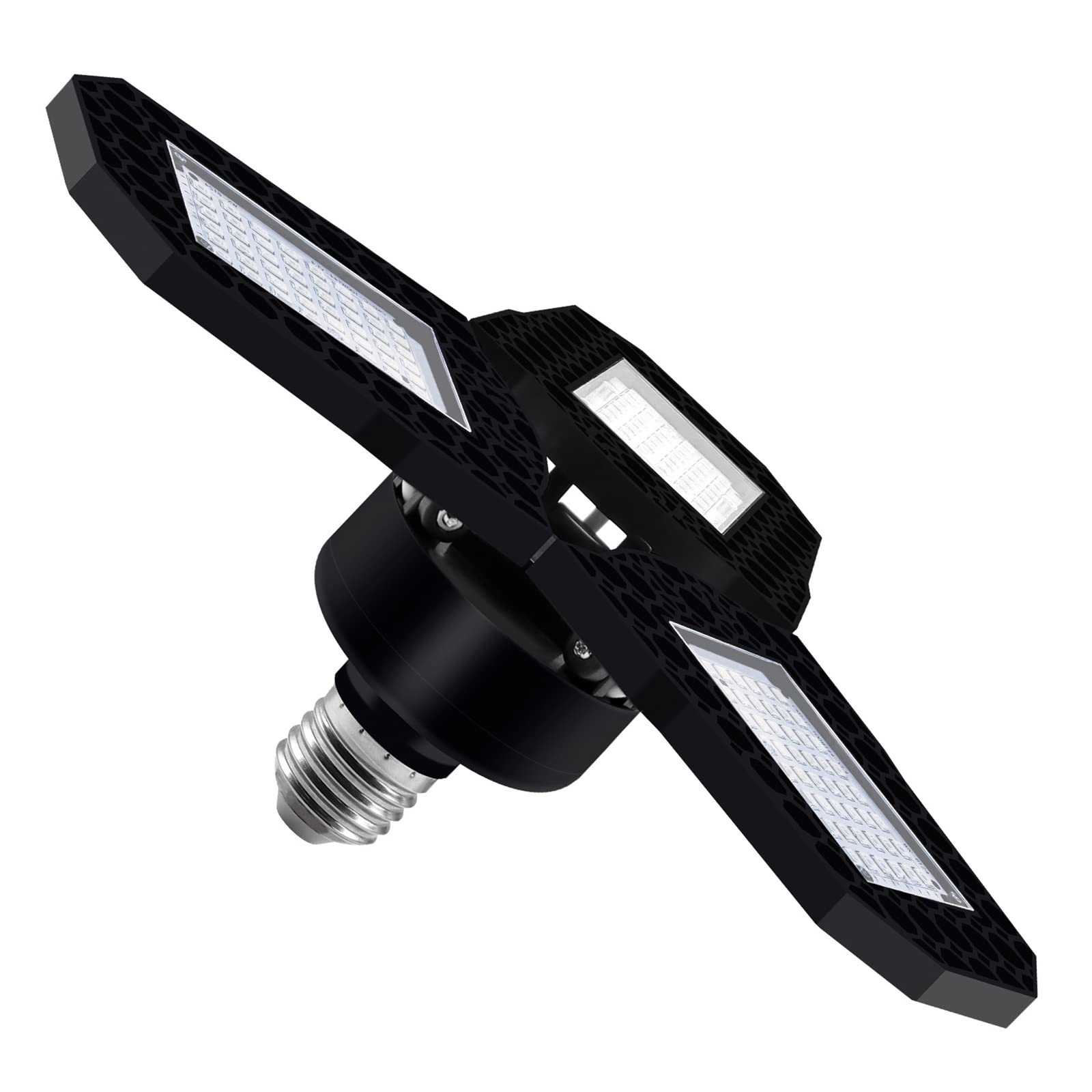 144 LED Full Spectrum Grow Light Bulb - Foldable 3-Leaf Design with E27 Socket for Hydroponics, Indoor Plants, Greenhouse & Garden - Perfect for Seedlings, Flowers, and Vegetables