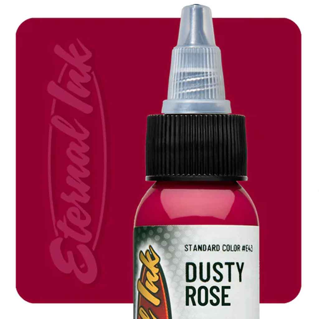 1oz Dusty Rose Eternal Ink - Long-Lasting Tattoo Ink for Professional Artists & Tattoo Enthusiasts - Perfect for Fine Line Work, Shading, and Permanent Makeup